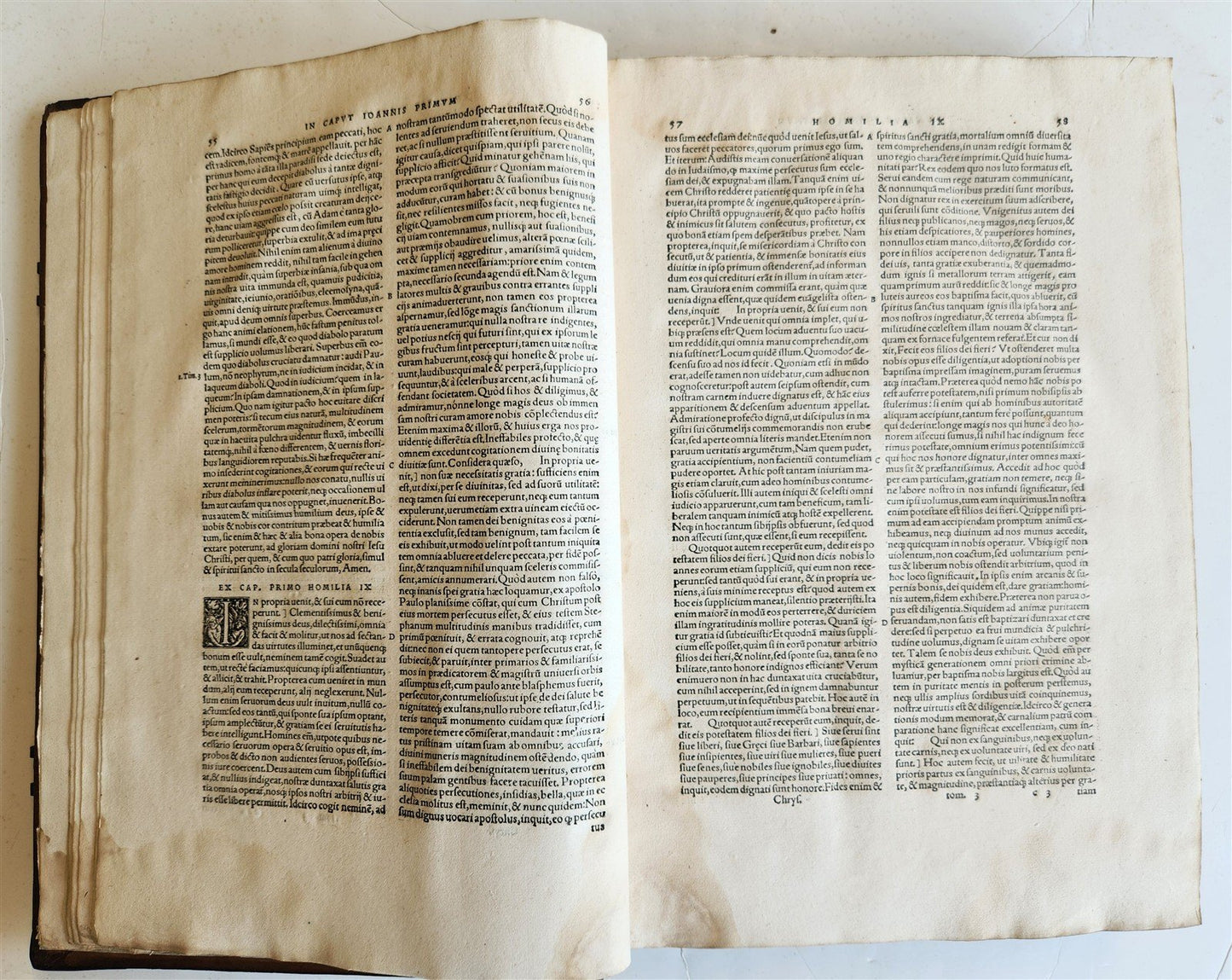 1547 Joannes CHRYSOSTOMUS OPERA antique 16th CENTURY FOLIO