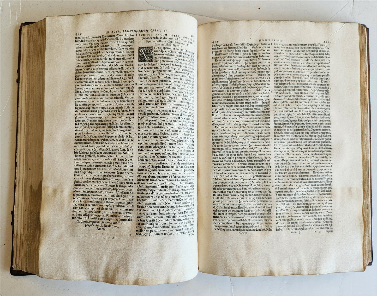 1547 Joannes CHRYSOSTOMUS OPERA antique 16th CENTURY FOLIO