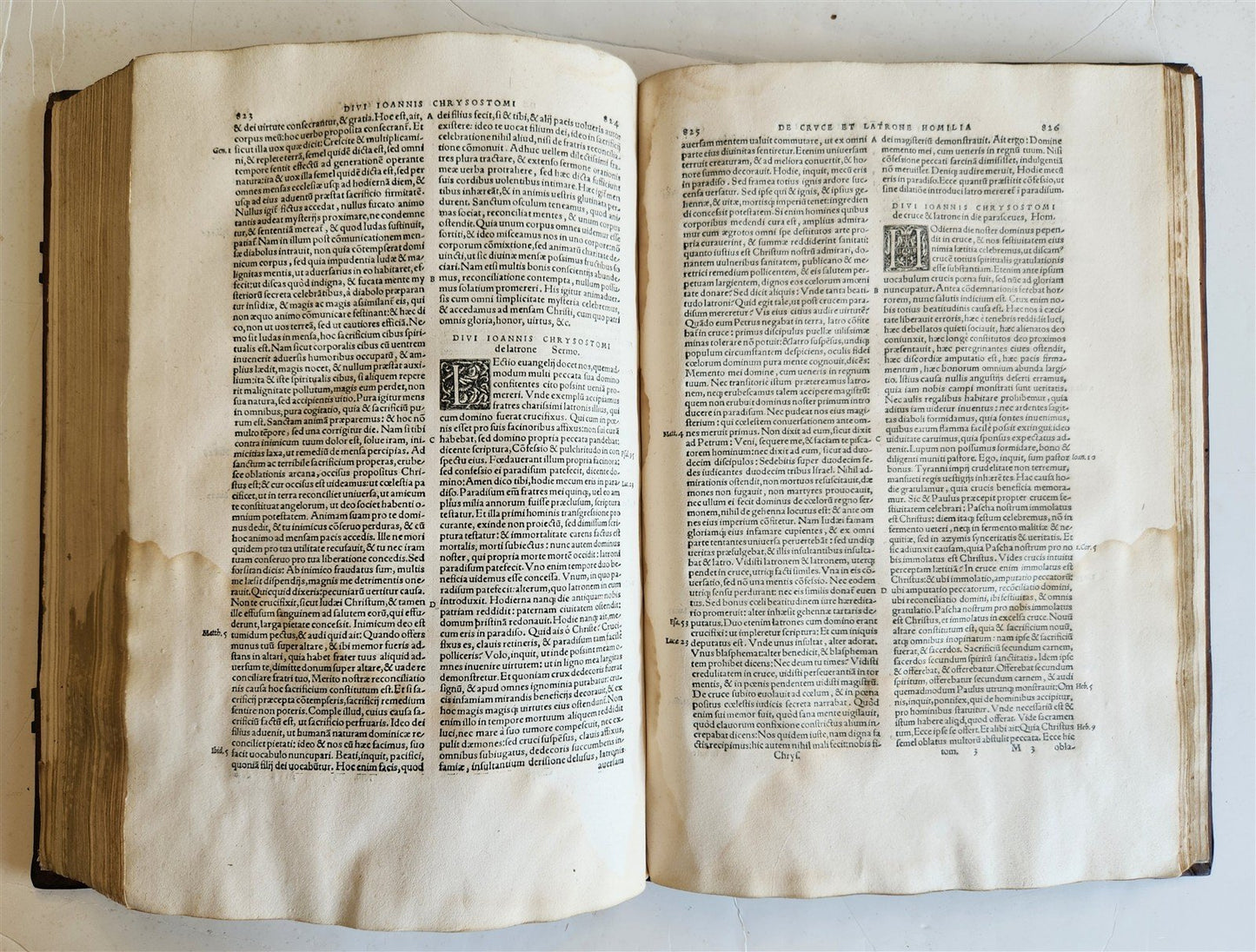 1547 Joannes CHRYSOSTOMUS OPERA antique 16th CENTURY FOLIO