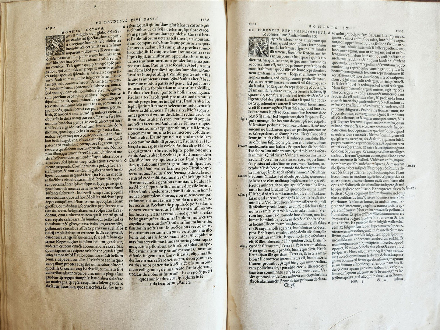 1547 Joannes CHRYSOSTOMUS OPERA antique 16th CENTURY FOLIO