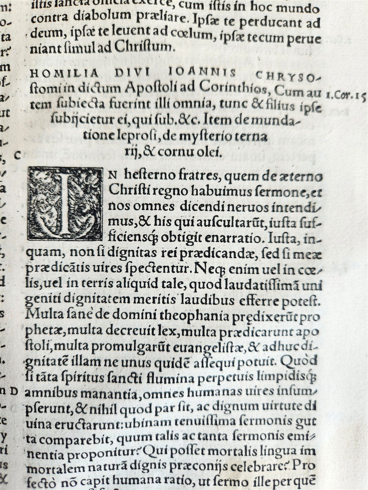 1547 Joannes CHRYSOSTOMUS OPERA antique 16th CENTURY FOLIO