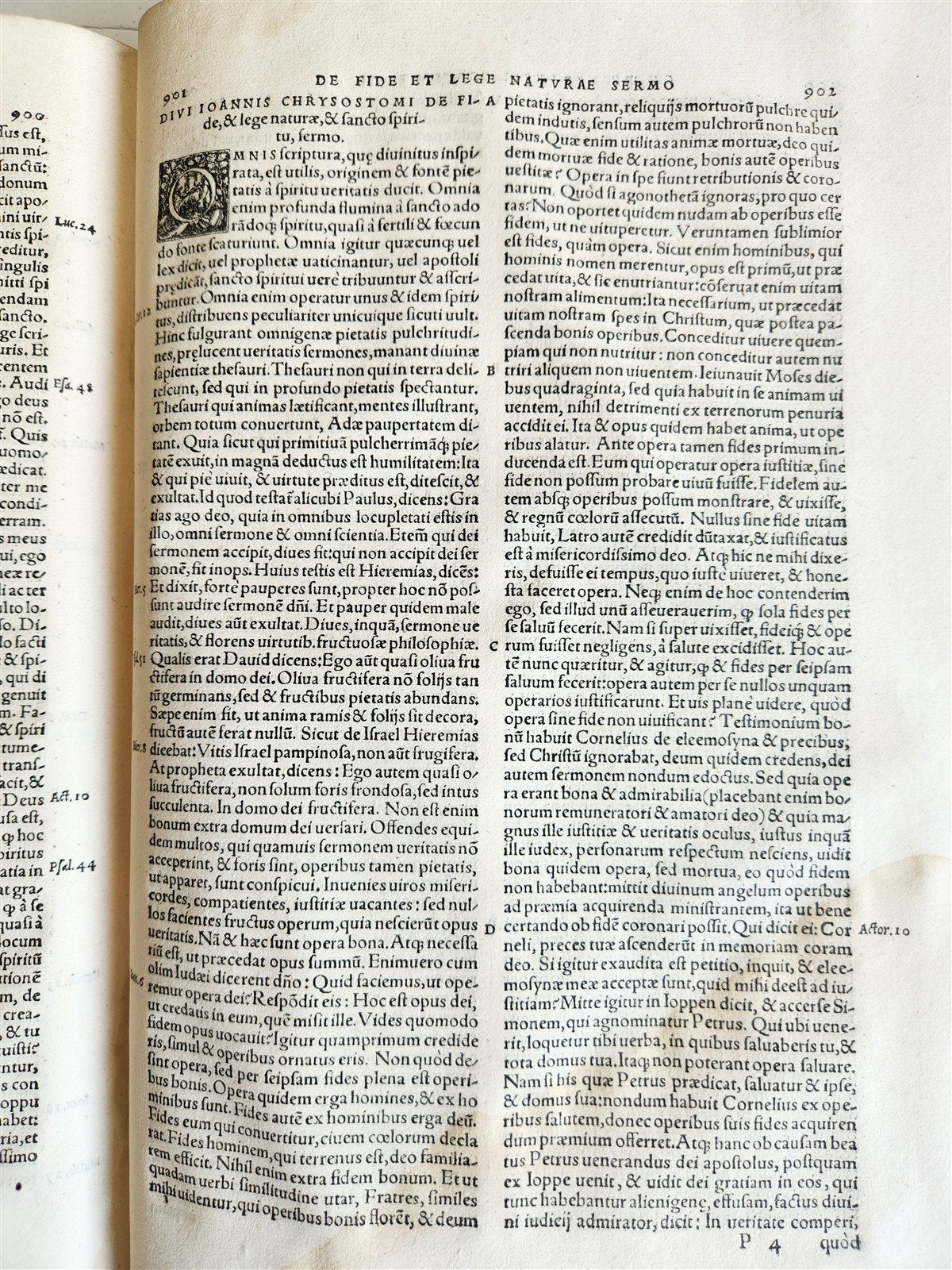 1547 Joannes CHRYSOSTOMUS OPERA antique 16th CENTURY FOLIO
