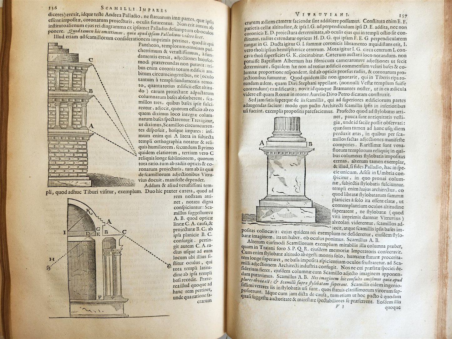 1649 ARCHITECTURE by VITRUVIUS antique ILLUSTRATED ELZEVIR FOLIO De Architectura