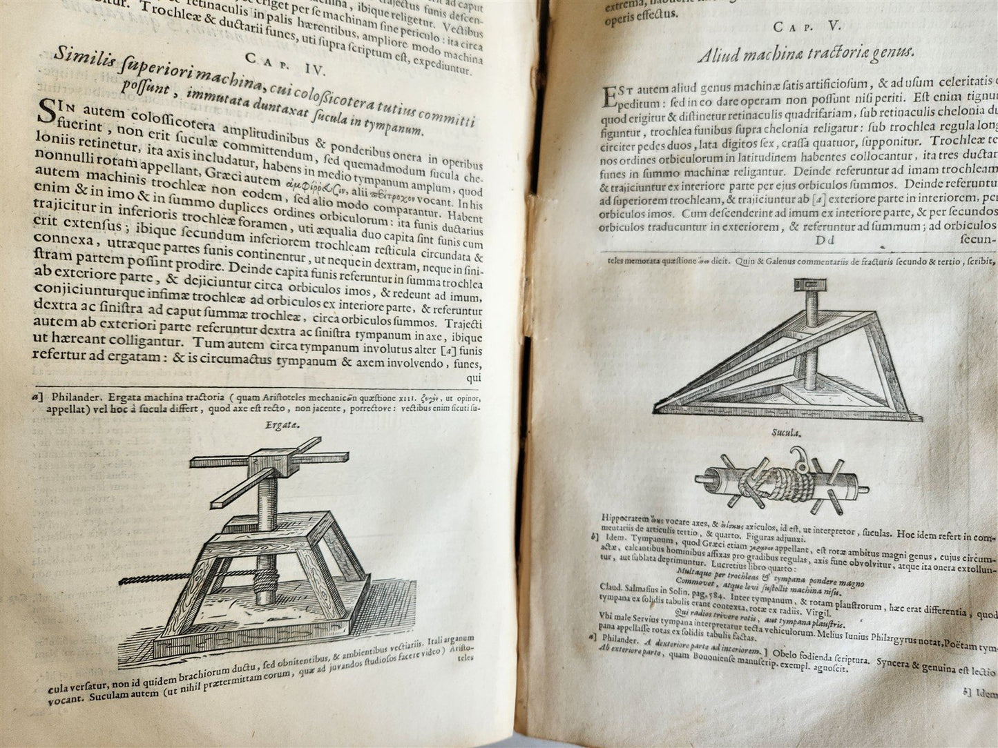1649 ARCHITECTURE by VITRUVIUS antique ILLUSTRATED ELZEVIR FOLIO De Architectura