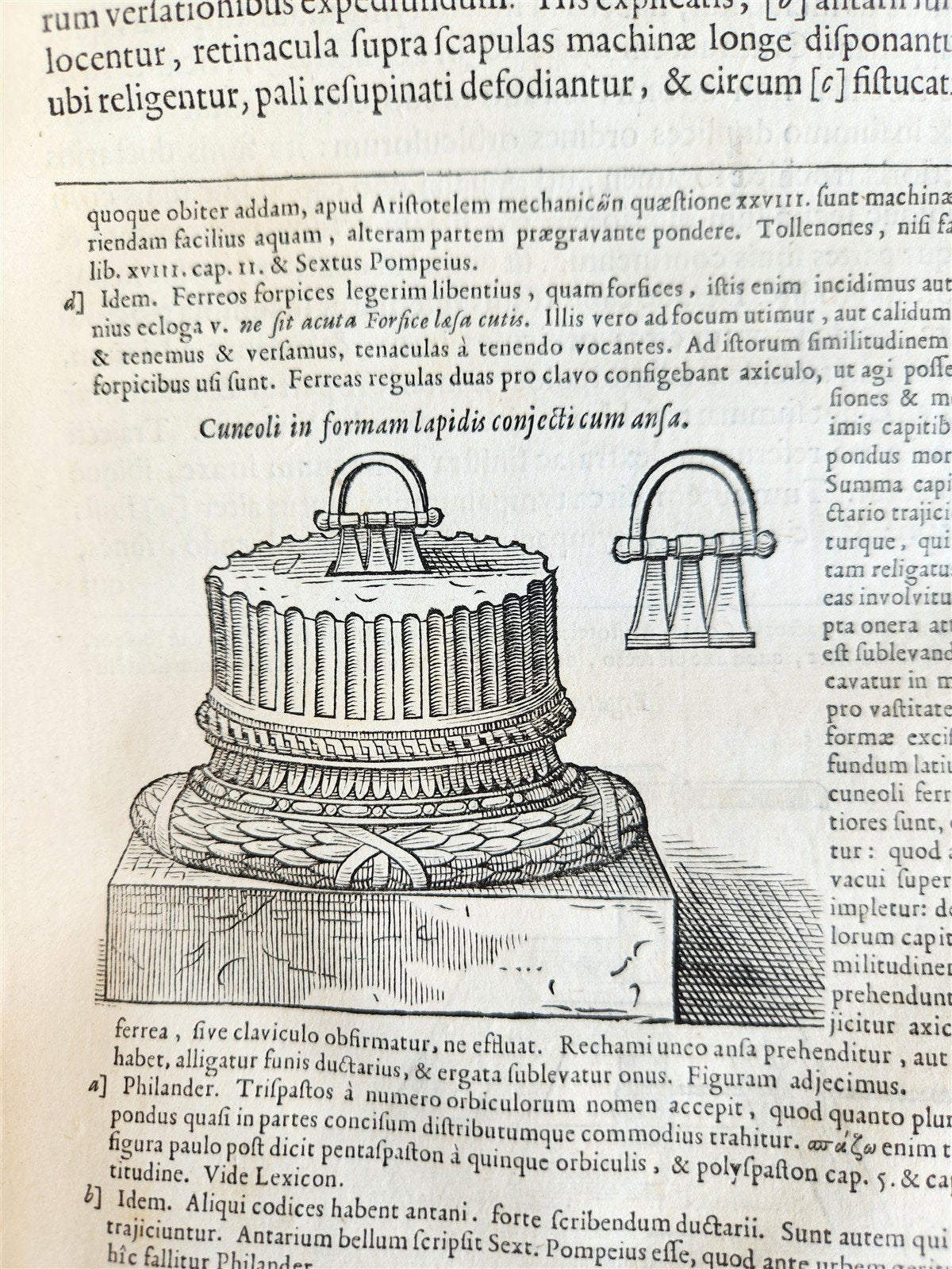 1649 ARCHITECTURE by VITRUVIUS antique ILLUSTRATED ELZEVIR FOLIO De Architectura