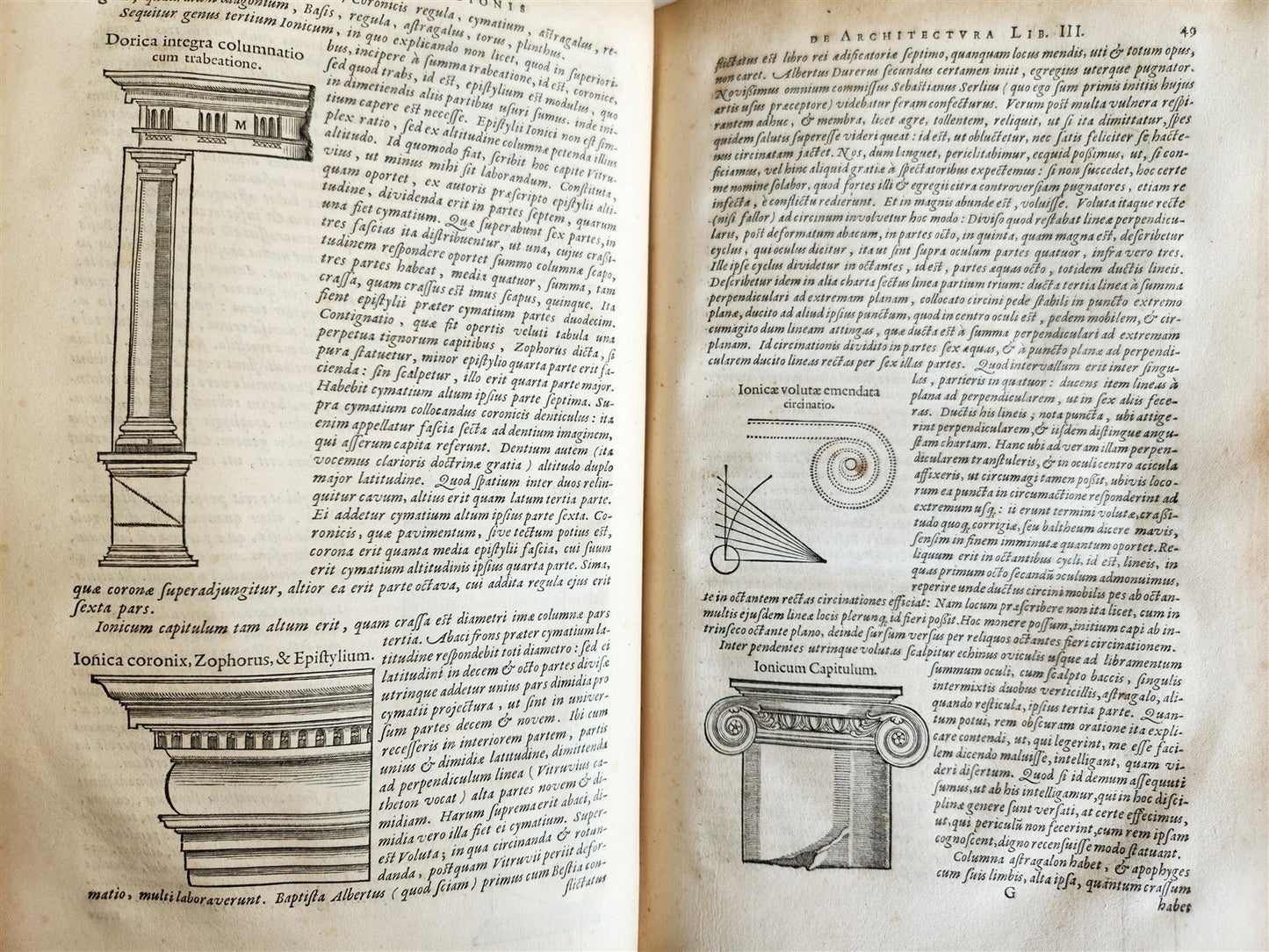 1649 ARCHITECTURE by VITRUVIUS antique ILLUSTRATED ELZEVIR FOLIO De Architectura