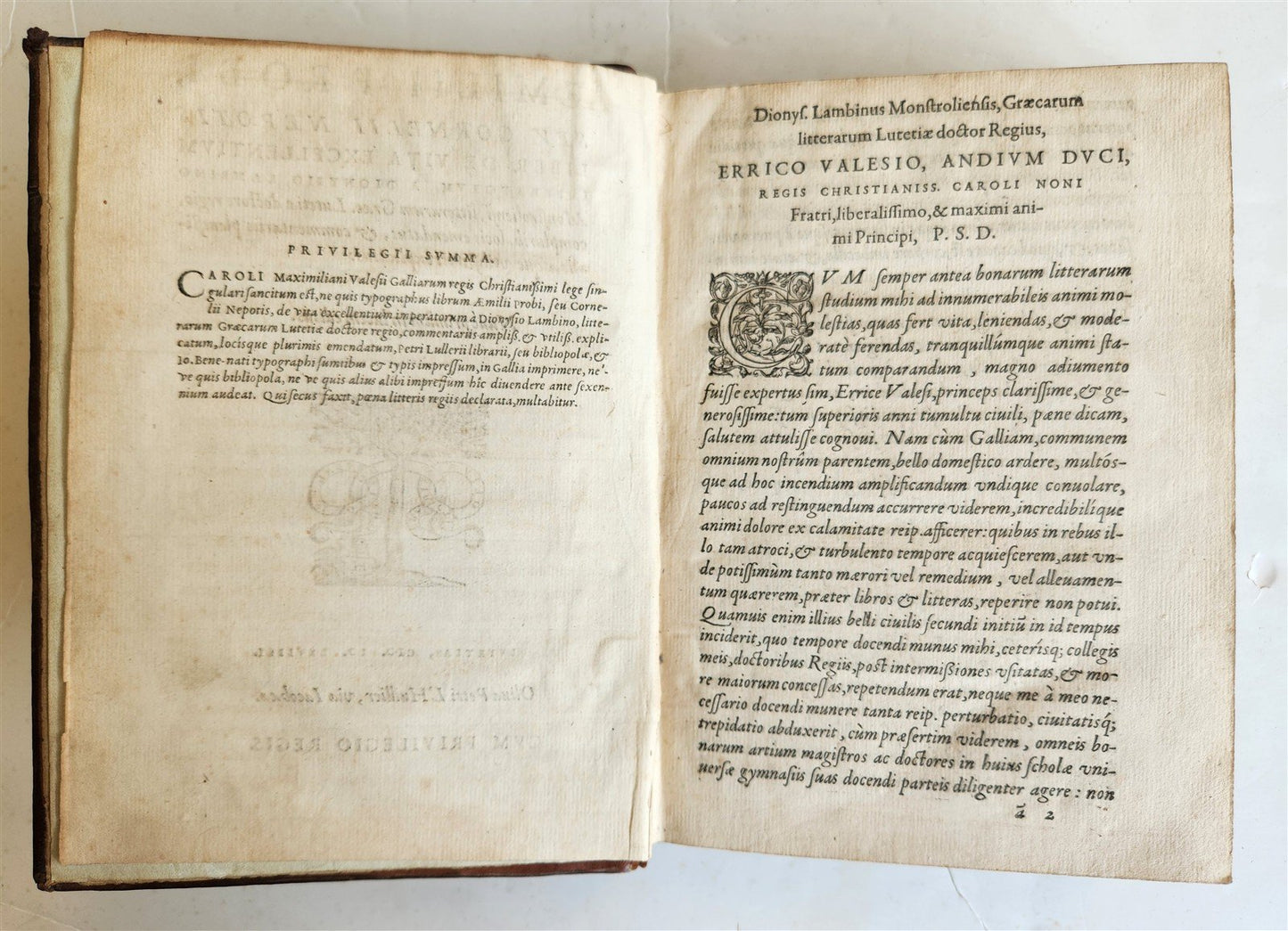 1569 Cornelius NEPOS Liber de vita excellentium imperatorum 16th CENTURY antique