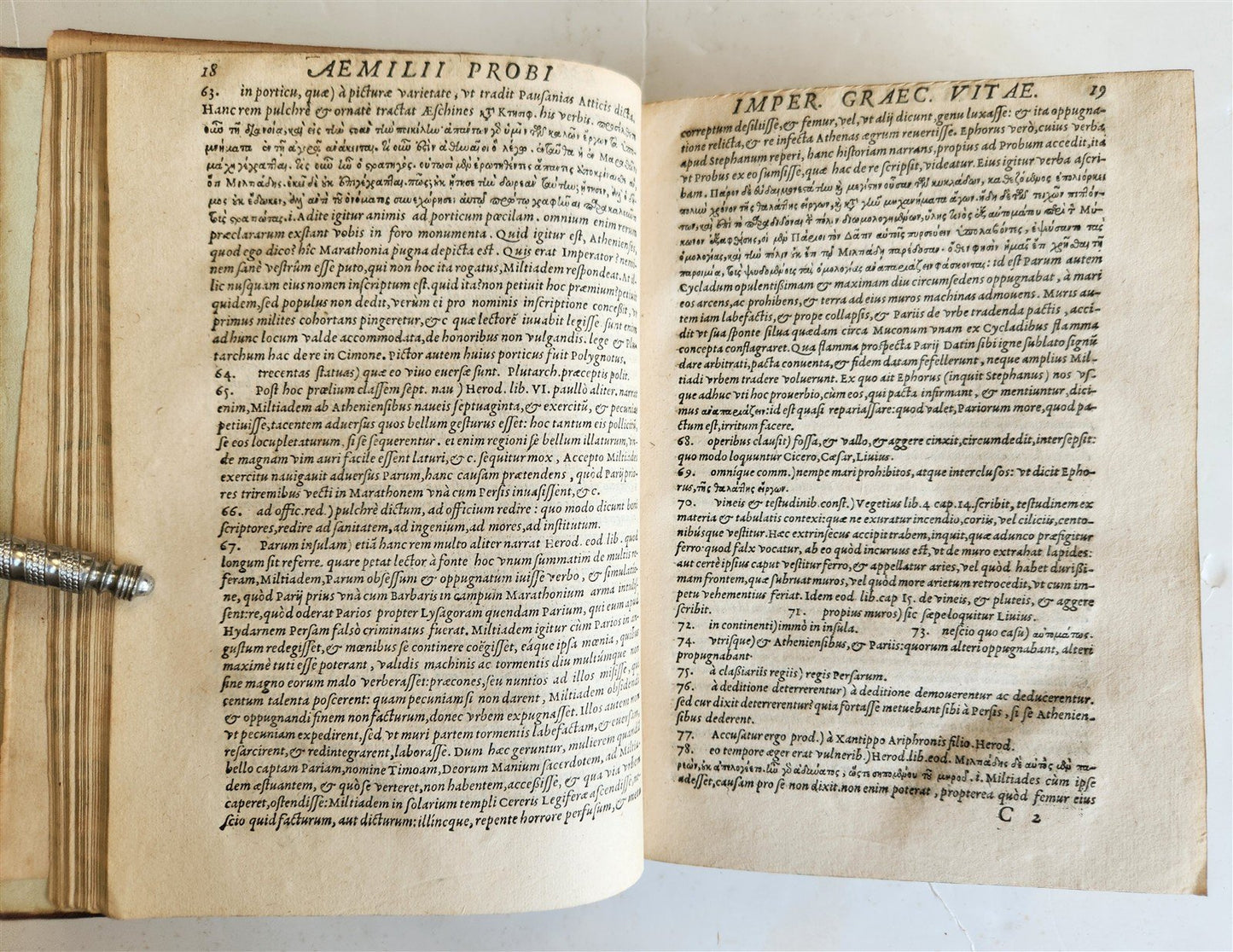 1569 Cornelius NEPOS Liber de vita excellentium imperatorum 16th CENTURY antique