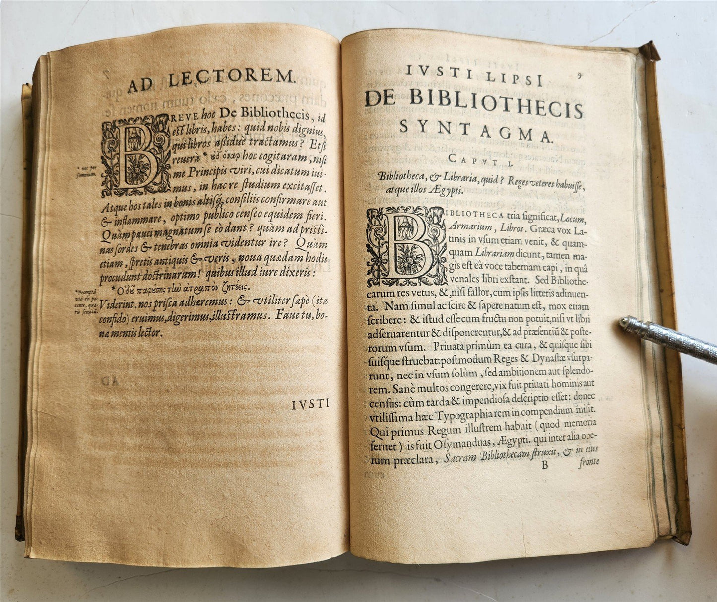 1615 LIPSIUS PHILOSOPHICAL DIALOGUE antique PLANTIN PRESS De constantia VELLUM