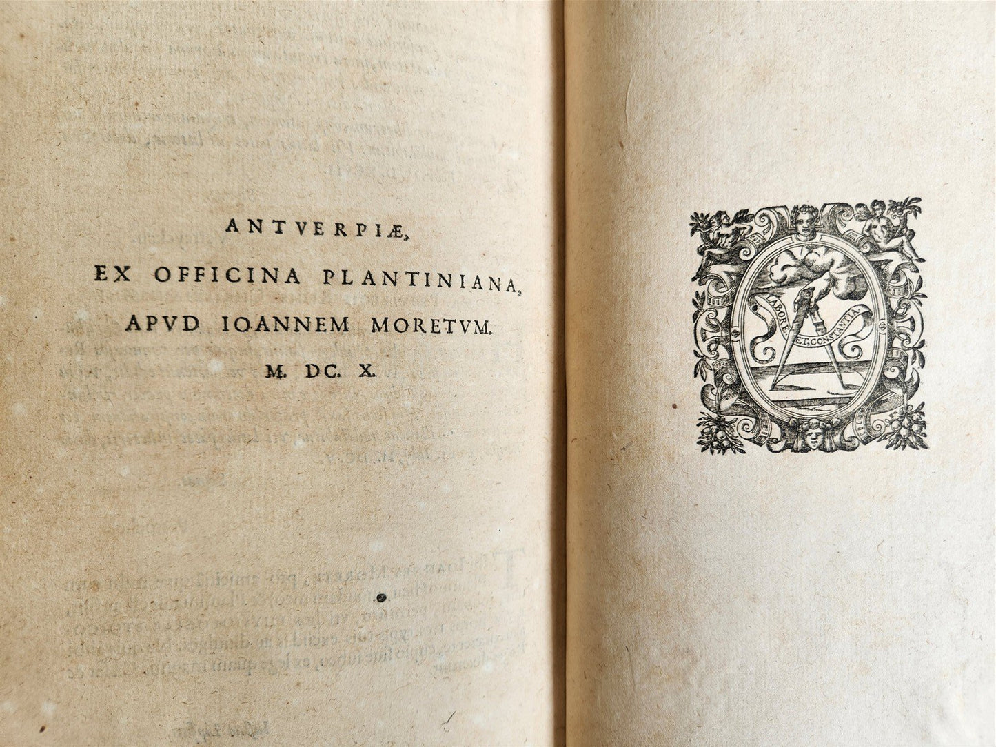 1615 LIPSIUS PHILOSOPHICAL DIALOGUE antique PLANTIN PRESS De constantia VELLUM