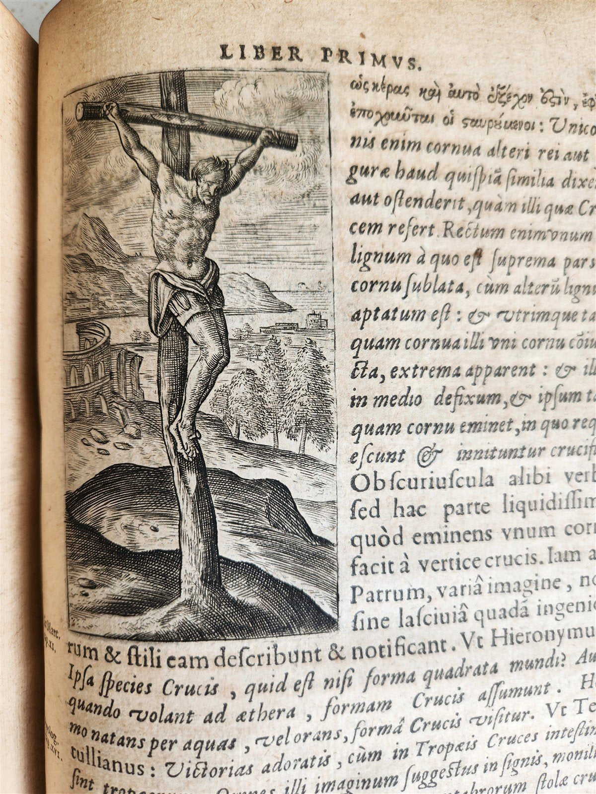 1598 DE MILITIA ROMANA CRUCE LIPSIUS antique ILLUSTRATED WARFARE Plantin vellum