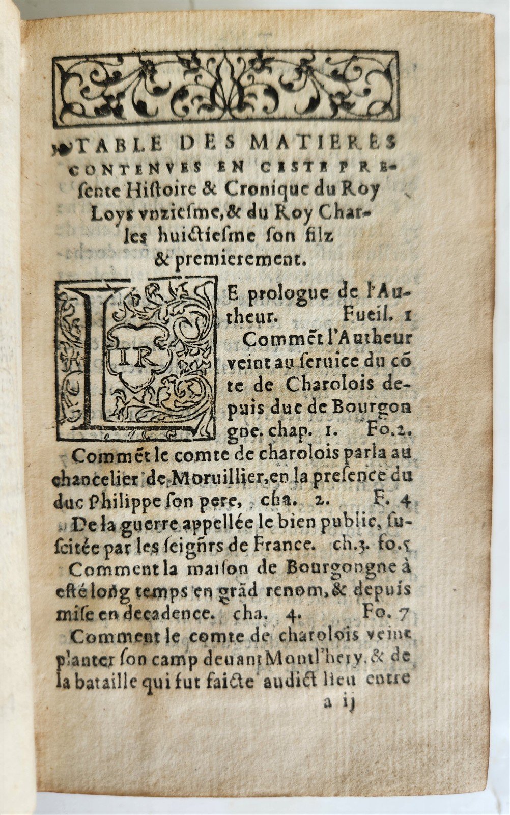 1560 HISTORY of FRANCE by Philippe de Commynes antique Reign of King Louis XI
