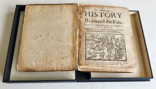1701 REYNARD THE FOX in ENGLISH antique ILLUSTRATED w/ WOODCUTS