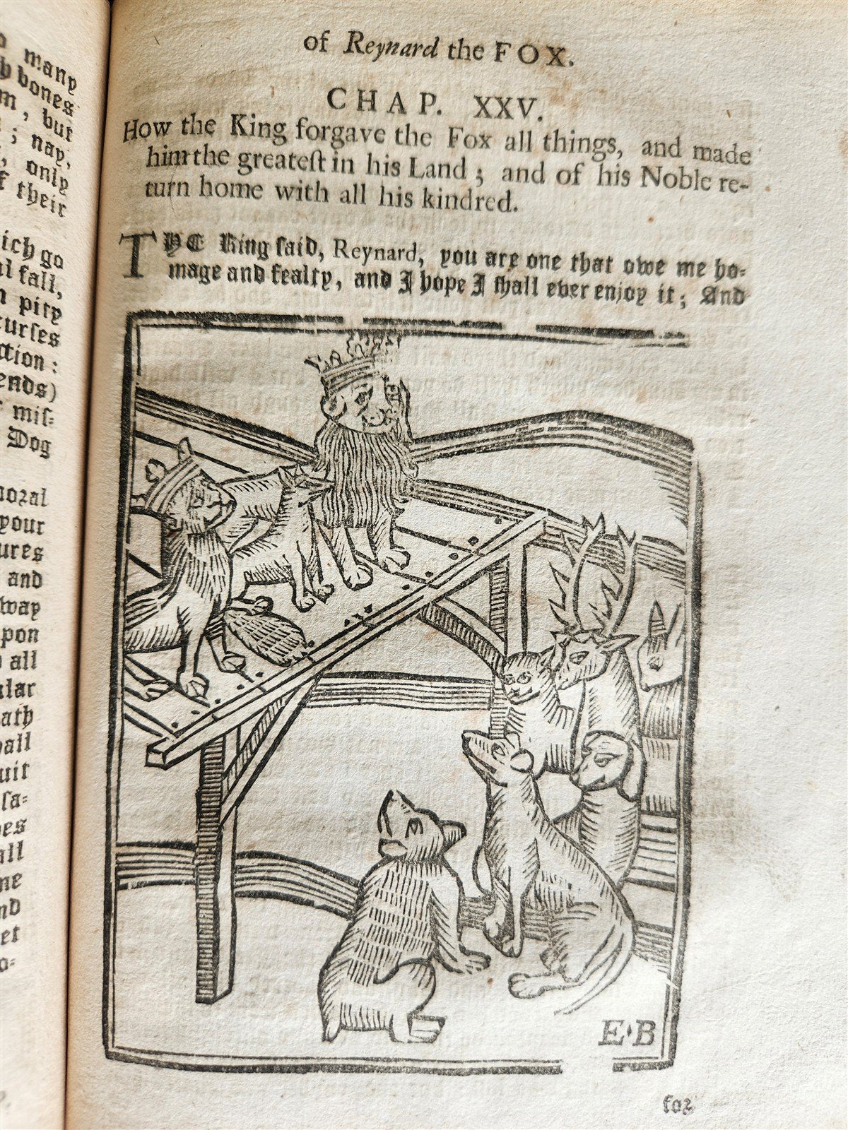 1701 REYNARD THE FOX in ENGLISH antique ILLUSTRATED w/ WOODCUTS