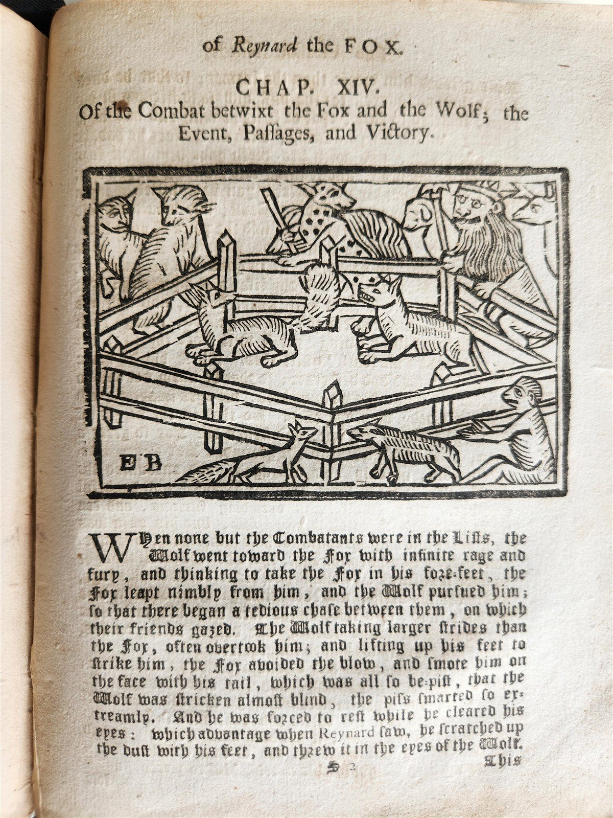 1701 REYNARD THE FOX in ENGLISH antique ILLUSTRATED w/ WOODCUTS