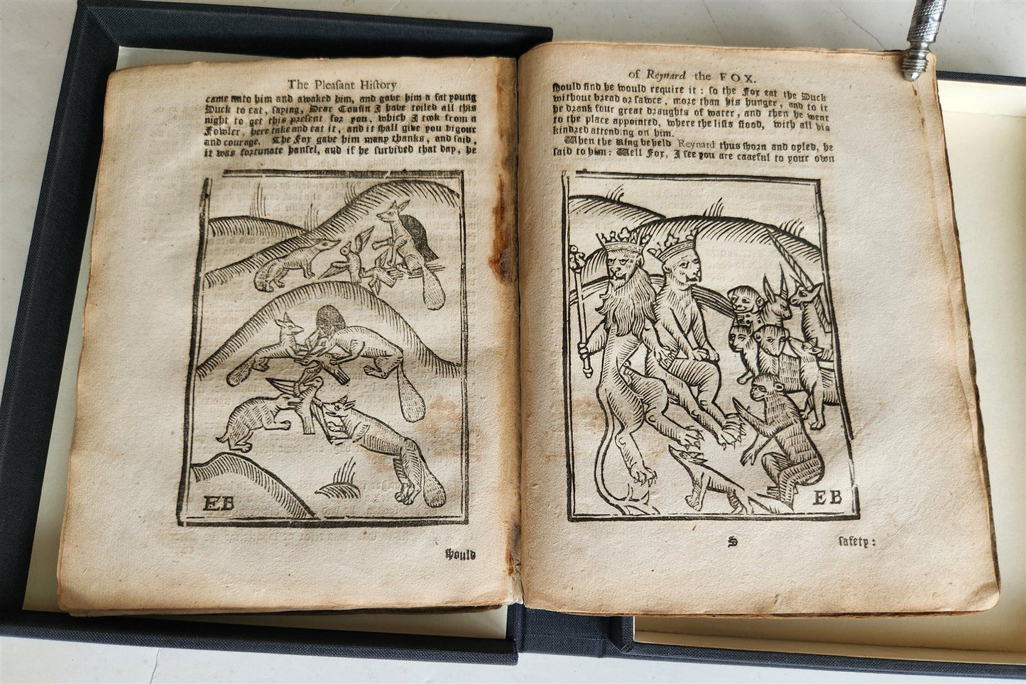 1701 REYNARD THE FOX in ENGLISH antique ILLUSTRATED w/ WOODCUTS