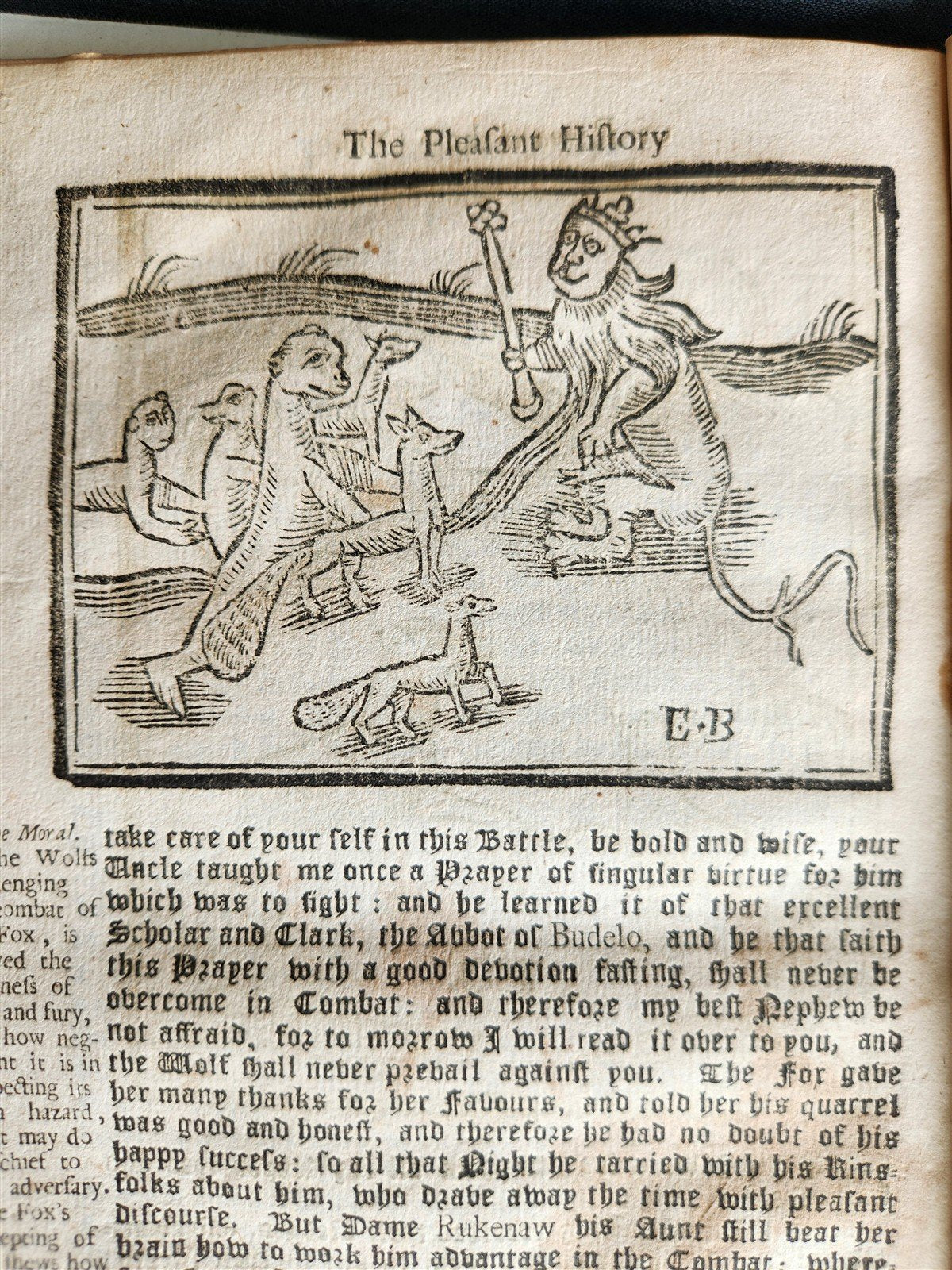 1701 REYNARD THE FOX in ENGLISH antique ILLUSTRATED w/ WOODCUTS