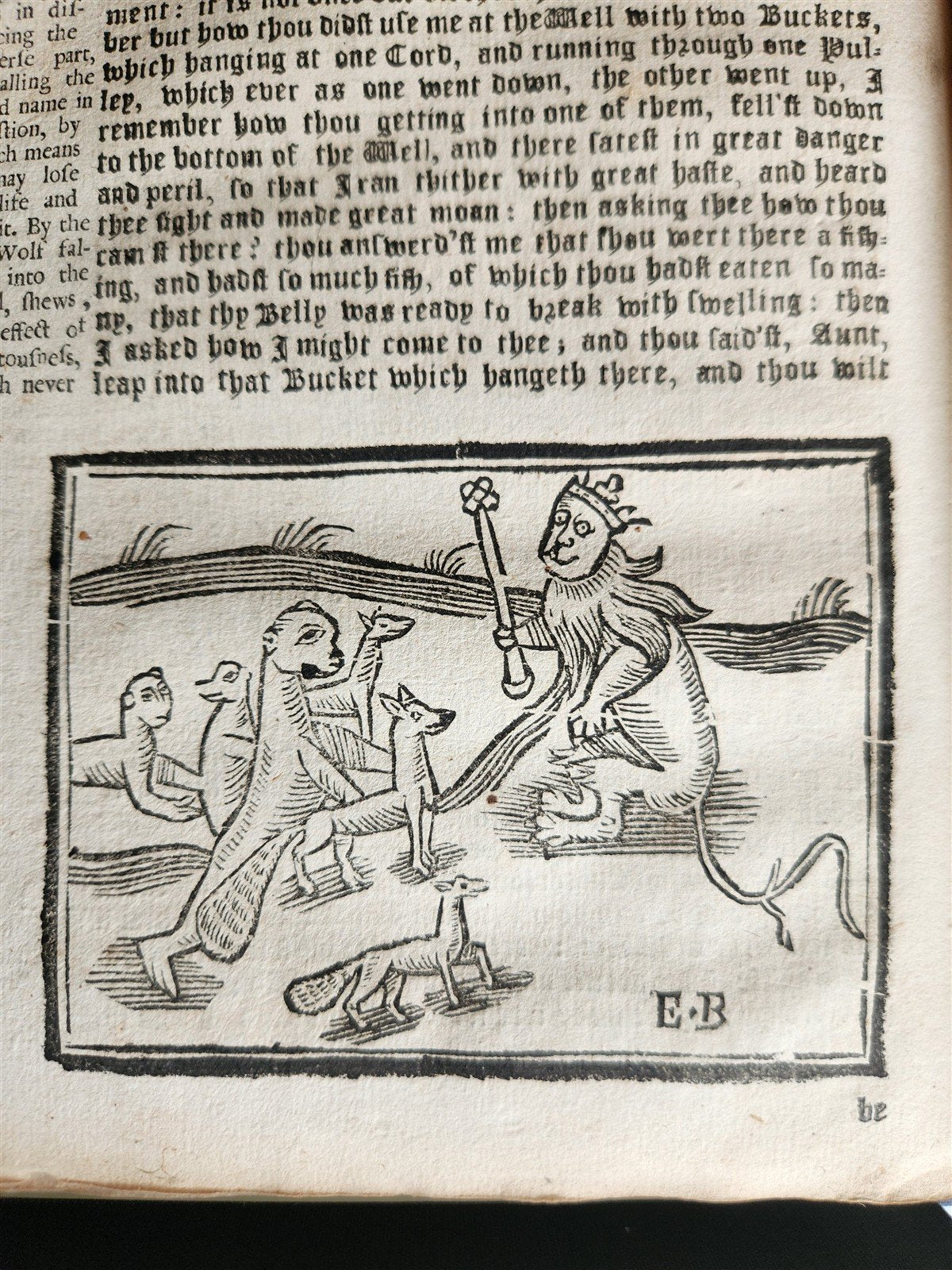 1701 REYNARD THE FOX in ENGLISH antique ILLUSTRATED w/ WOODCUTS