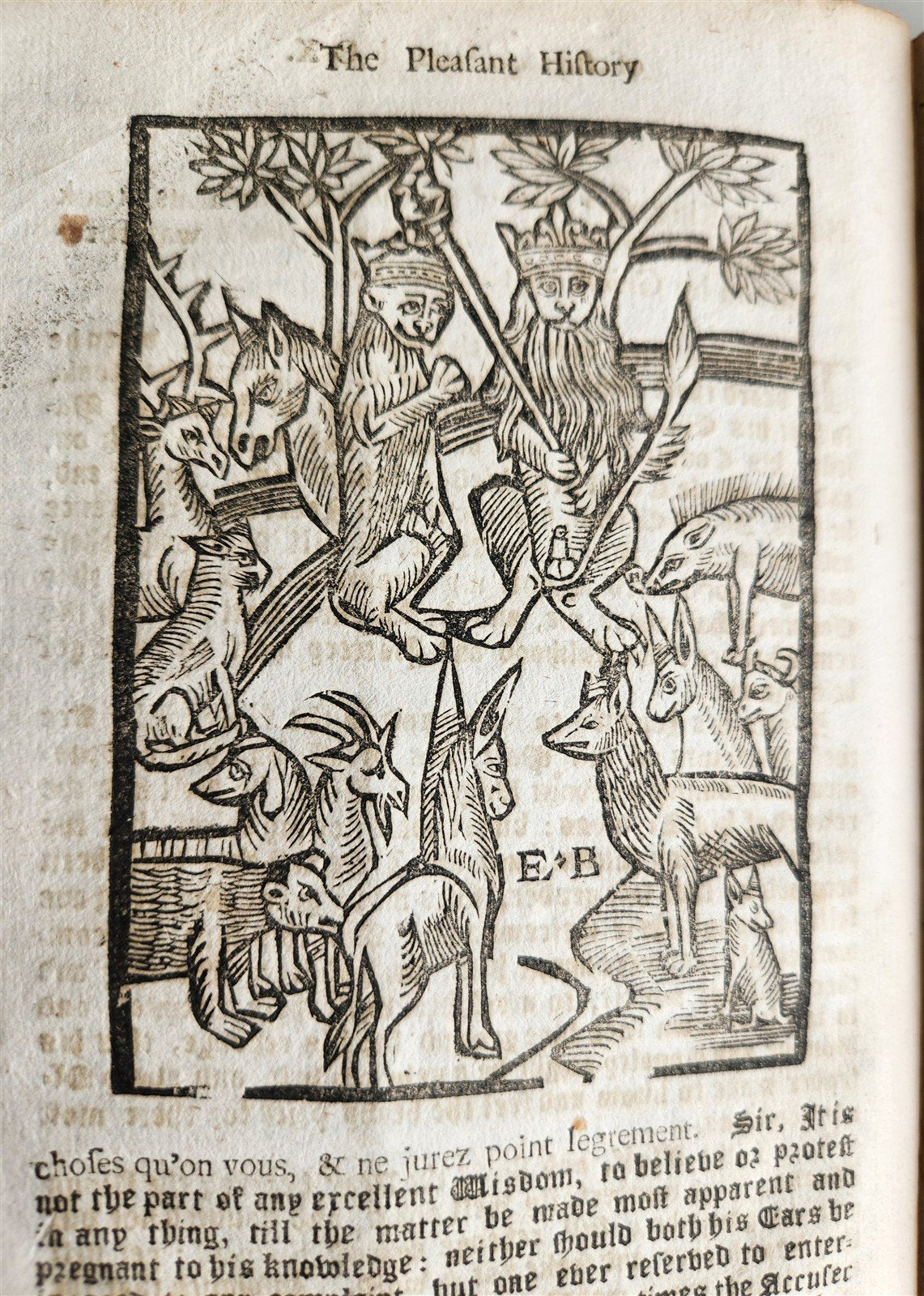 1701 REYNARD THE FOX in ENGLISH antique ILLUSTRATED w/ WOODCUTS