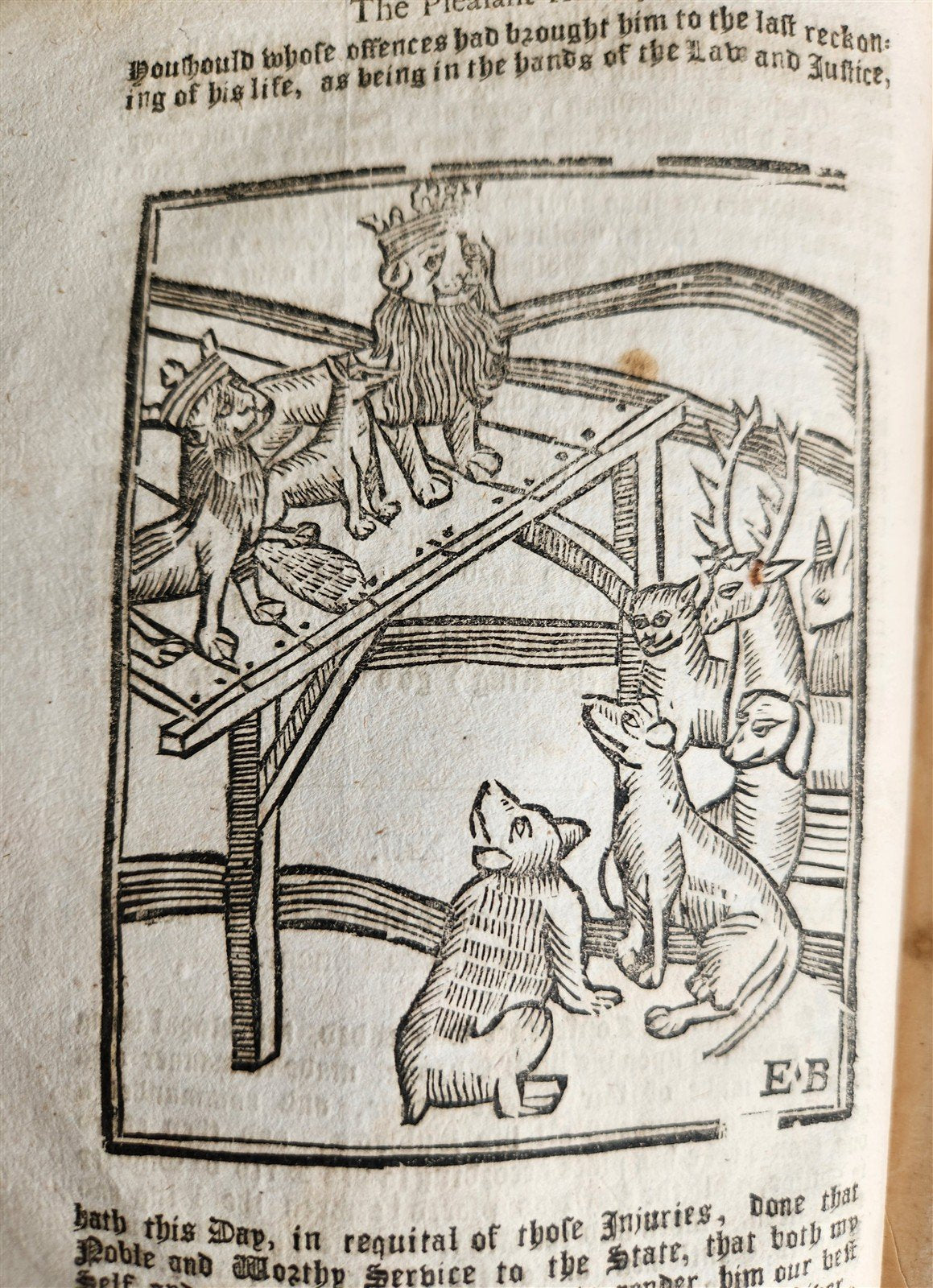 1701 REYNARD THE FOX in ENGLISH antique ILLUSTRATED w/ WOODCUTS