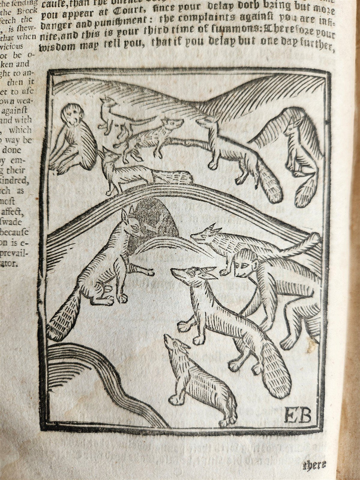 1701 REYNARD THE FOX in ENGLISH antique ILLUSTRATED w/ WOODCUTS