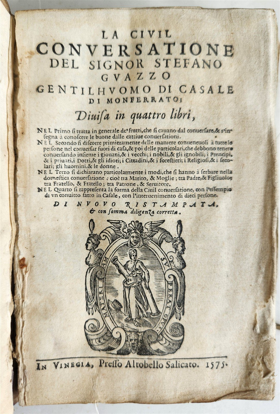 1575 Stefano GUAZZO ANTIQUE women in society proper language humor fashion love