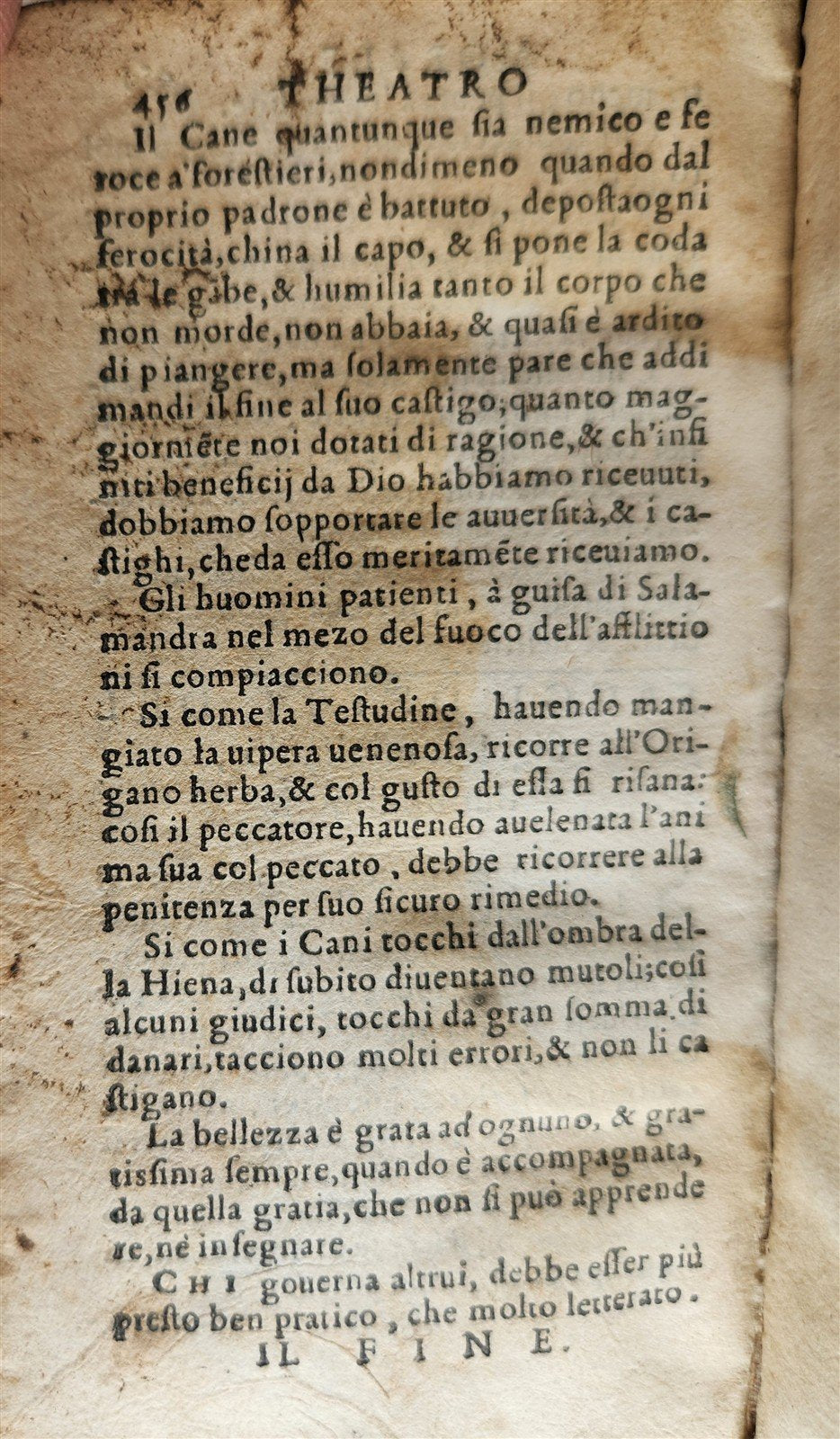 1585 Theatro Morale de moderni ingegni ANTIQUE in ITALIAN vellum binding