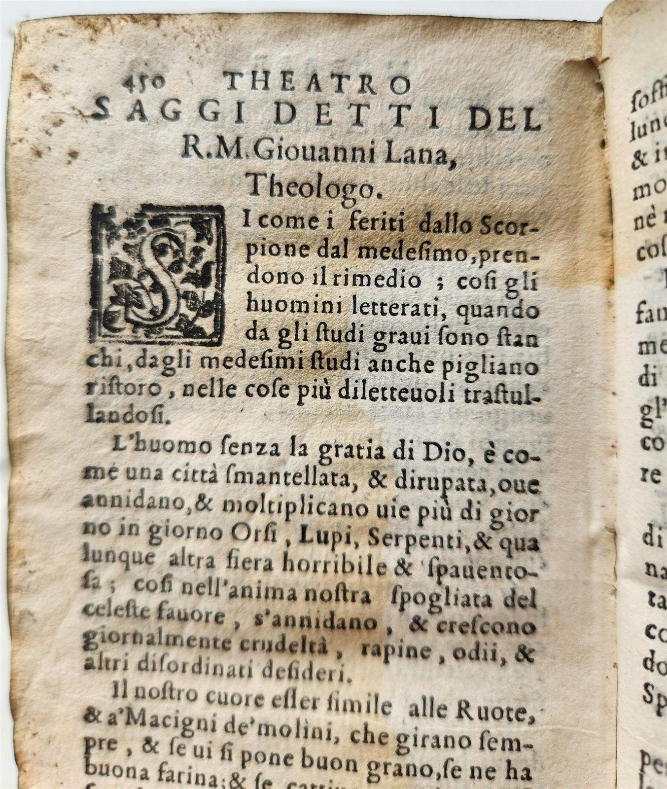 1585 Theatro Morale de moderni ingegni ANTIQUE in ITALIAN vellum binding