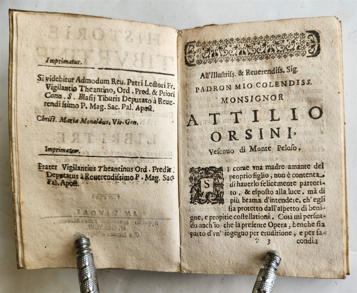 1646 HISTORY of TIVOLI by Francesco Martio TIBURTINO antique in ITALIAN vellum