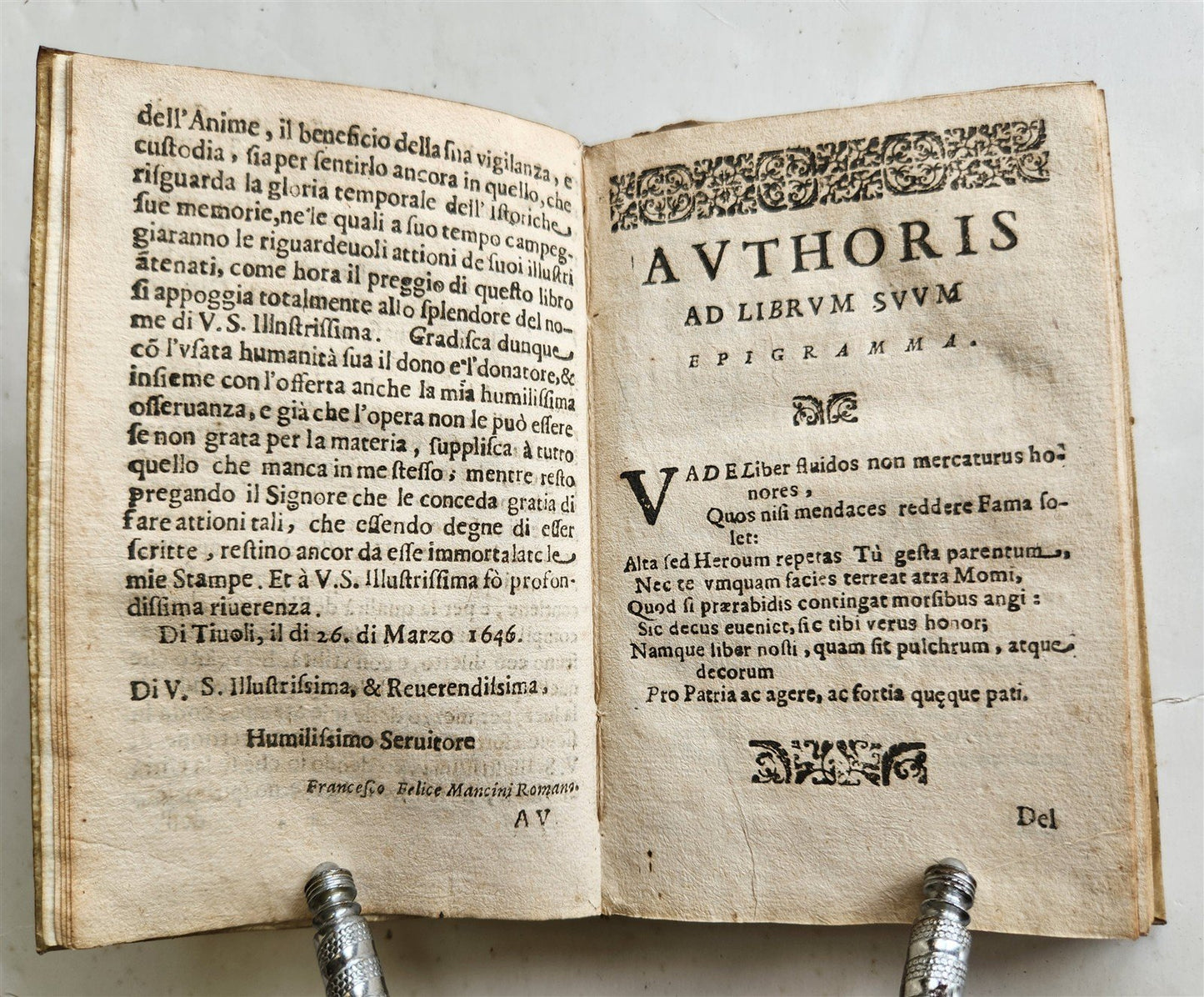 1646 HISTORY of TIVOLI by Francesco Martio TIBURTINO antique in ITALIAN vellum