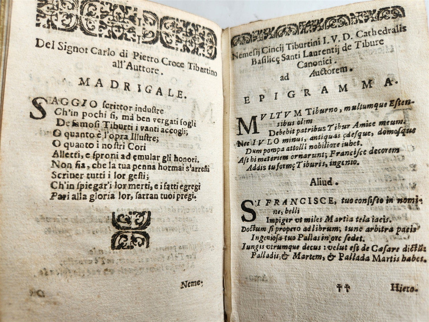 1646 HISTORY of TIVOLI by Francesco Martio TIBURTINO antique in ITALIAN vellum
