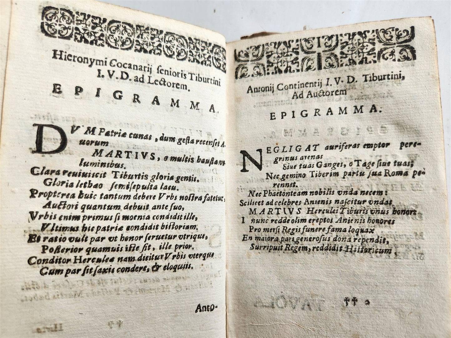 1646 HISTORY of TIVOLI by Francesco Martio TIBURTINO antique in ITALIAN vellum