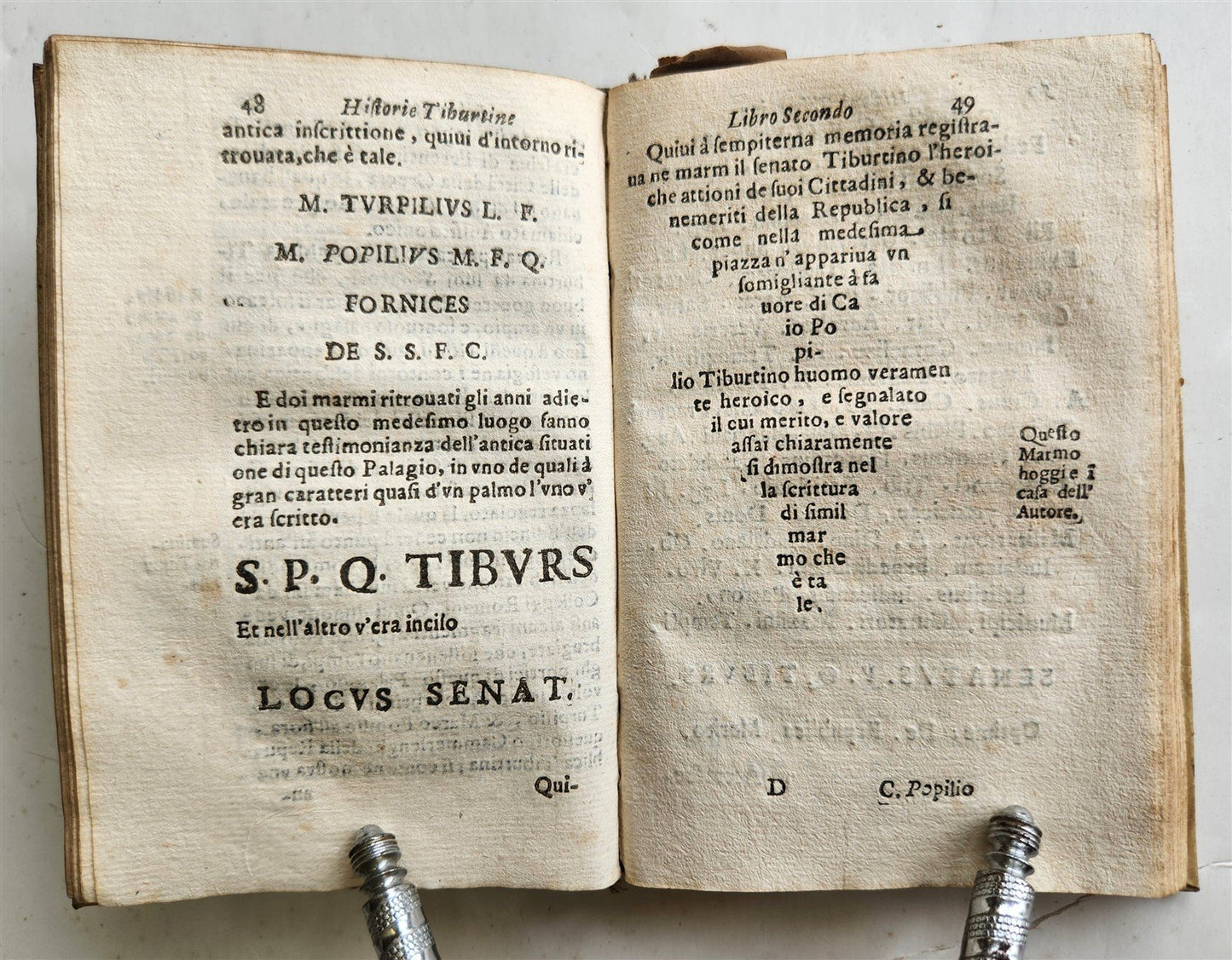 1646 HISTORY of TIVOLI by Francesco Martio TIBURTINO antique in ITALIAN vellum