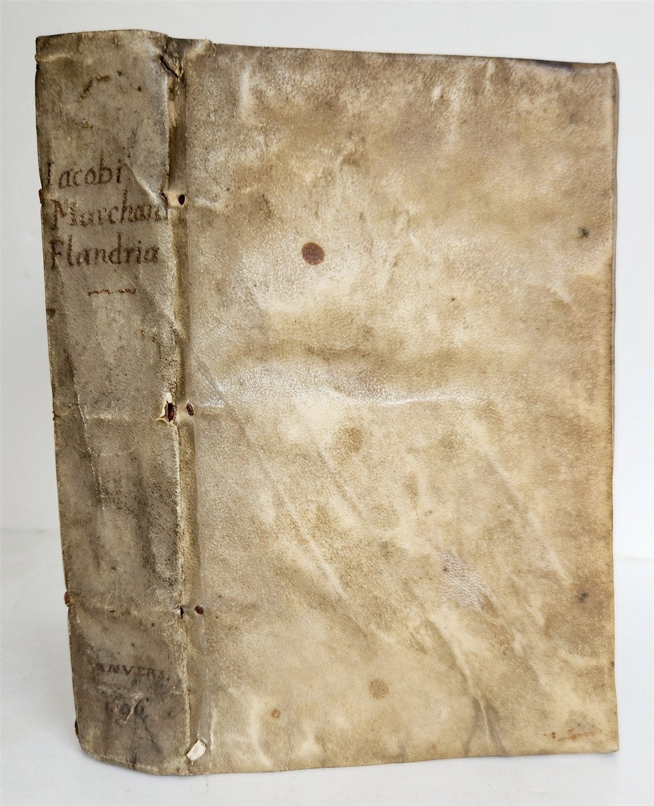 1596 HISTORY of FLANDRIA by Jacobus MARCHANTIUS antique VELLUM Plantin Press