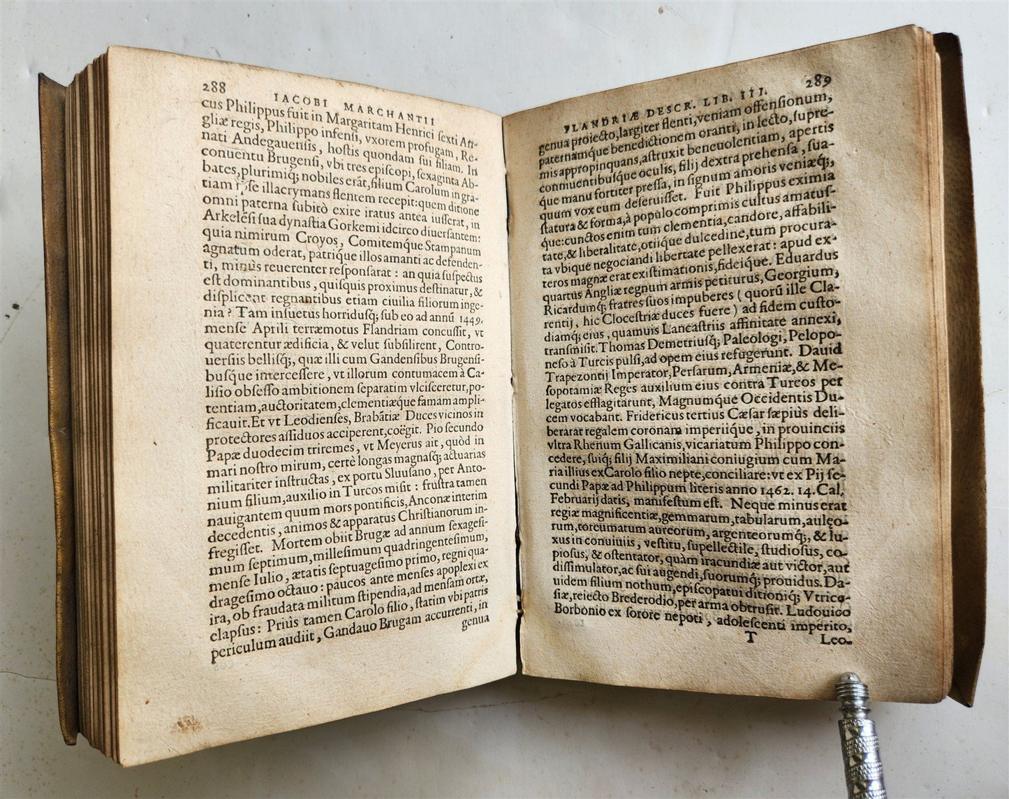 1596 HISTORY of FLANDRIA by Jacobus MARCHANTIUS antique VELLUM Plantin Press