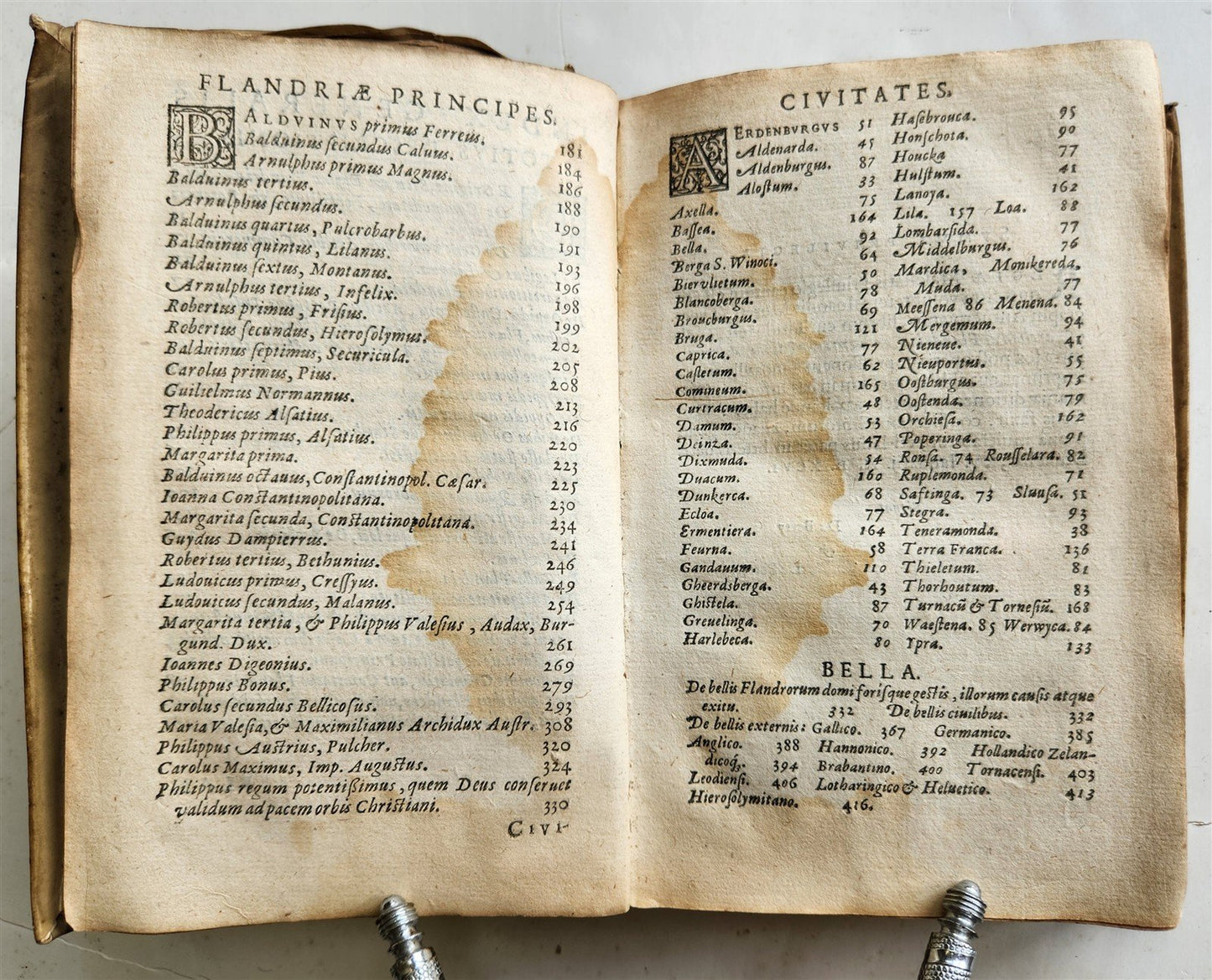 1596 HISTORY of FLANDRIA by Jacobus MARCHANTIUS antique VELLUM Plantin Publisher
