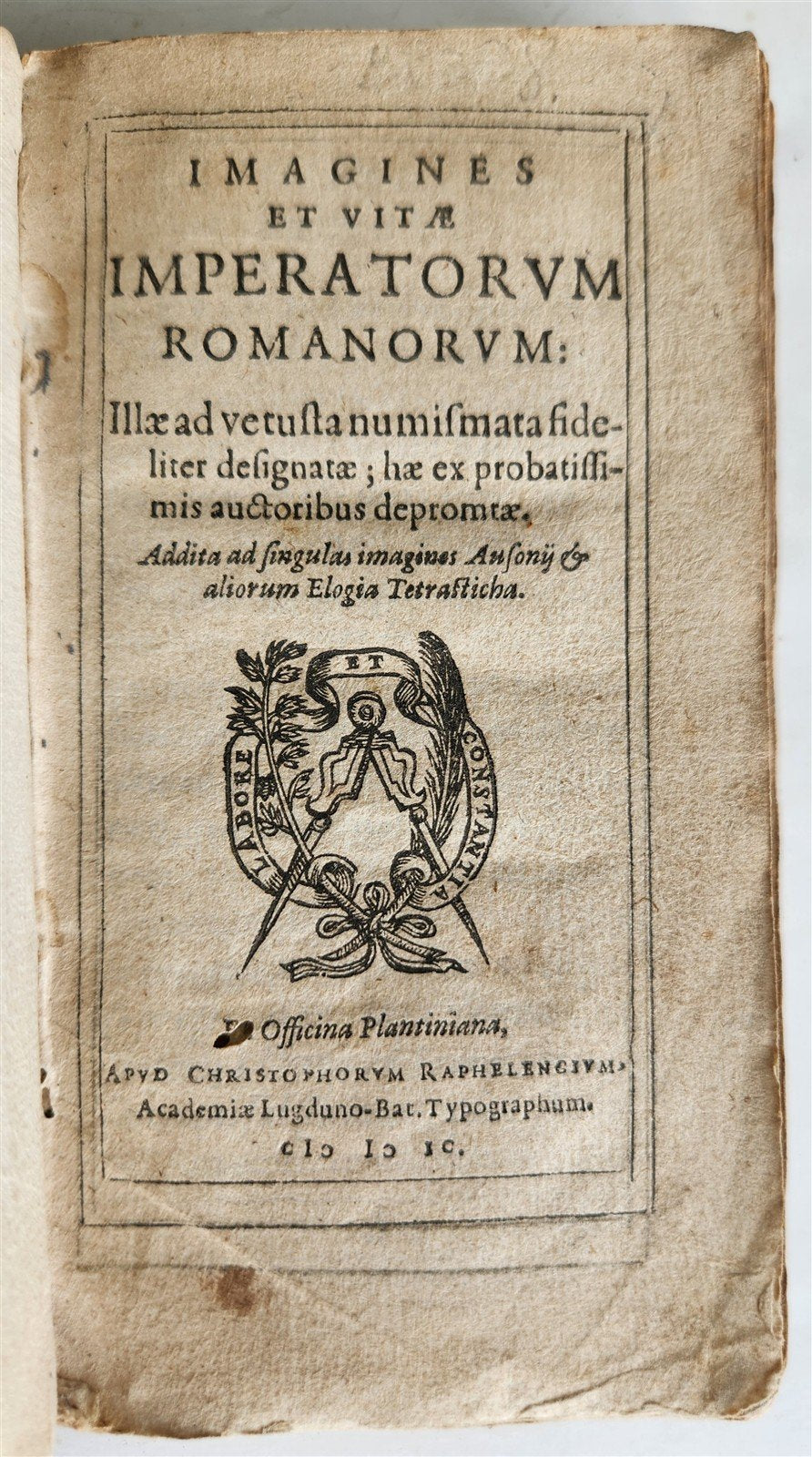 1599 IMAGES OF ROMAN EMPERORS antique ILLUSTRATED Plantin Press