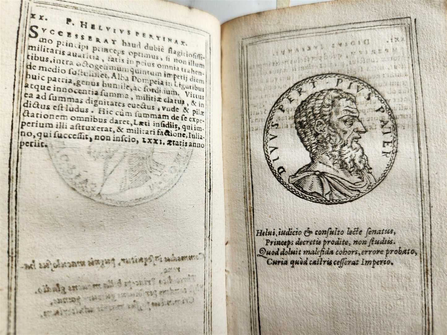 1599 IMAGES OF ROMAN EMPERORS antique ILLUSTRATED Plantin Press