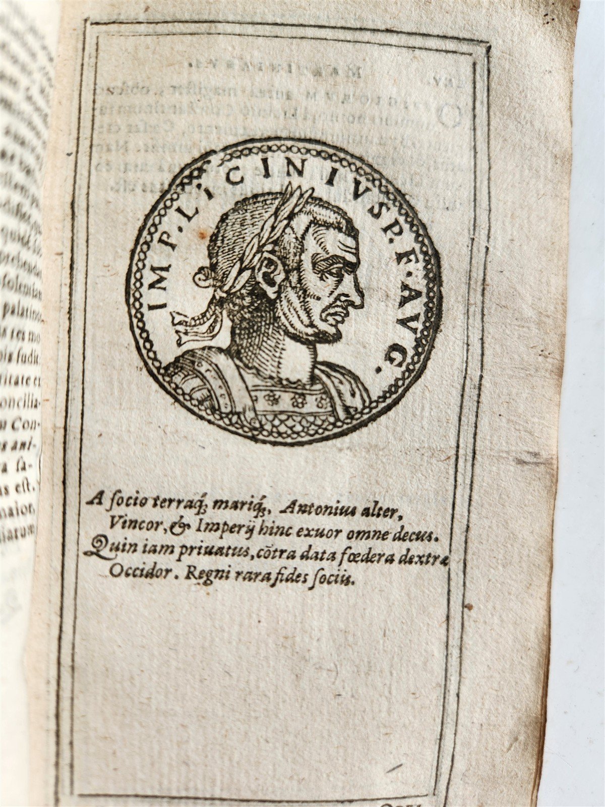 1599 IMAGES OF ROMAN EMPERORS antique ILLUSTRATED Plantin Press