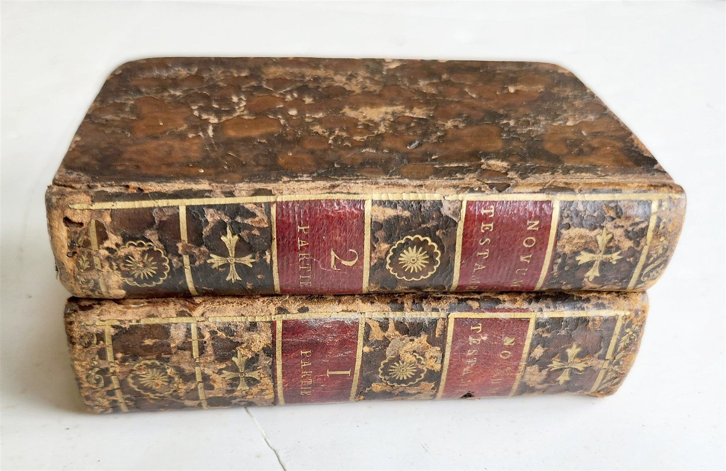 1549 BIBLE in GREEK by ESTIENNE PUBLISHERS antique 2 VOLUMES NEW TESTAMENT