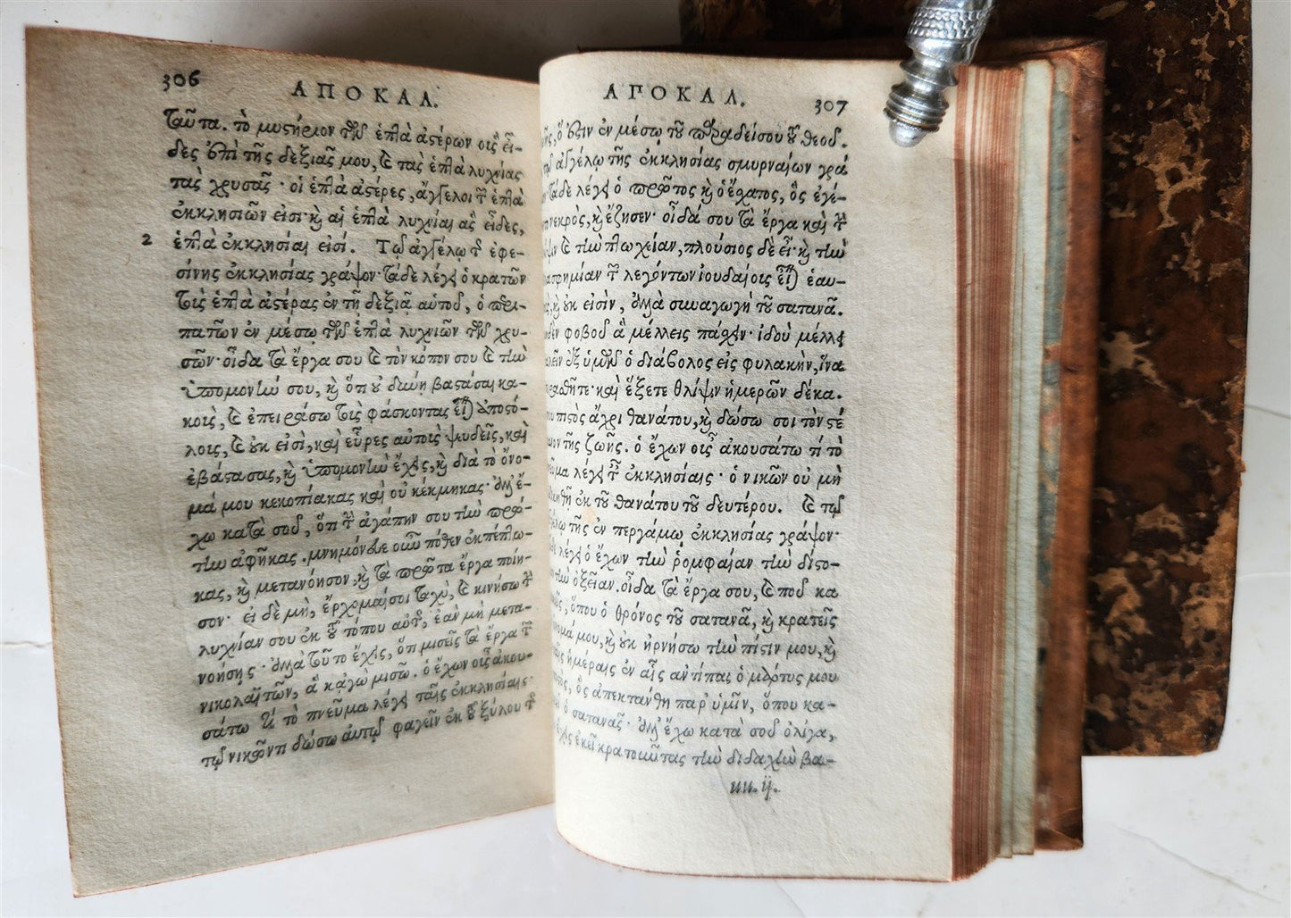 1549 BIBLE in GREEK by ESTIENNE PUBLISHERS antique 2 VOLUMES NEW TESTAMENT