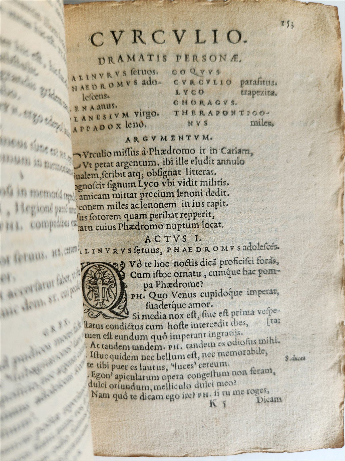 1566 1st Plantin pocket edition of Plautus COMEDIES antique 16th CENTURY BINDING