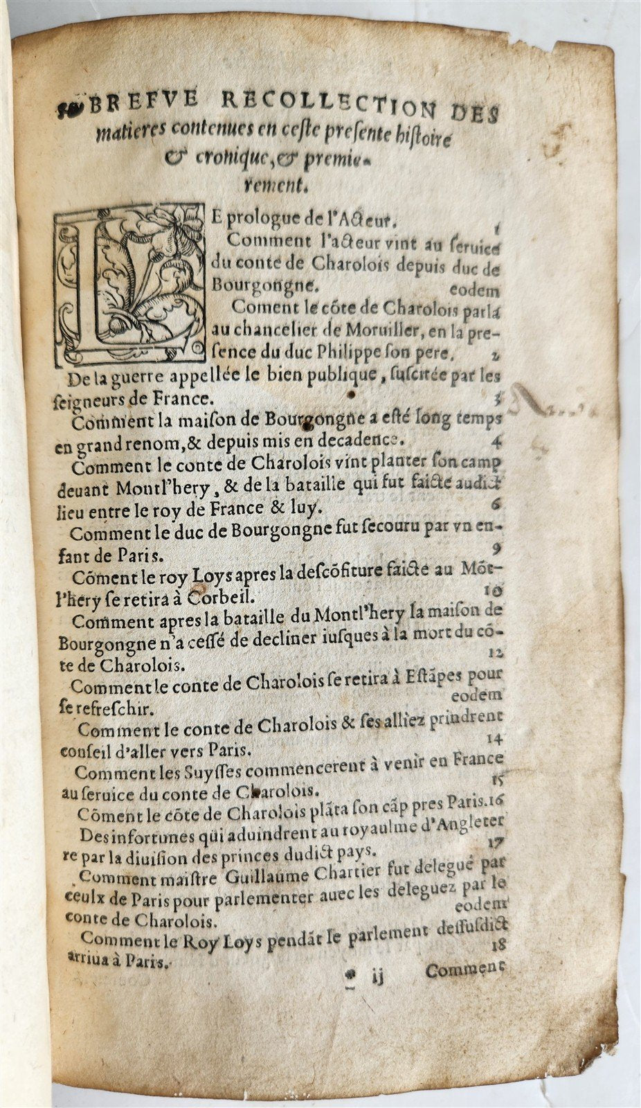 1549 HISTORY of FRANCE by Philippe de Commynes antique reign of King Louis XI
