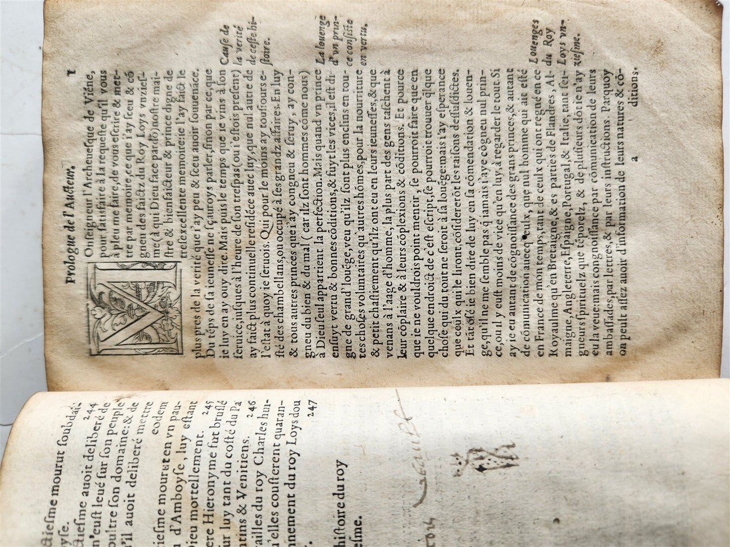 1549 HISTORY of FRANCE by Philippe de Commynes antique reign of King Louis XI