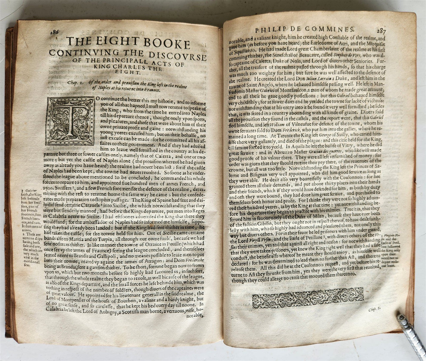 1614 Historie of Philip de Commines Knight, Lord of Argenton antique in ENGLISH