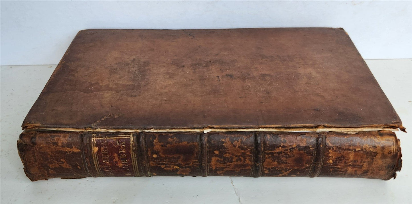 1771 Treatise of Algebra ILLUSTRATED antique in ENGLISH