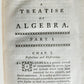 1771 Treatise of Algebra ILLUSTRATED antique in ENGLISH