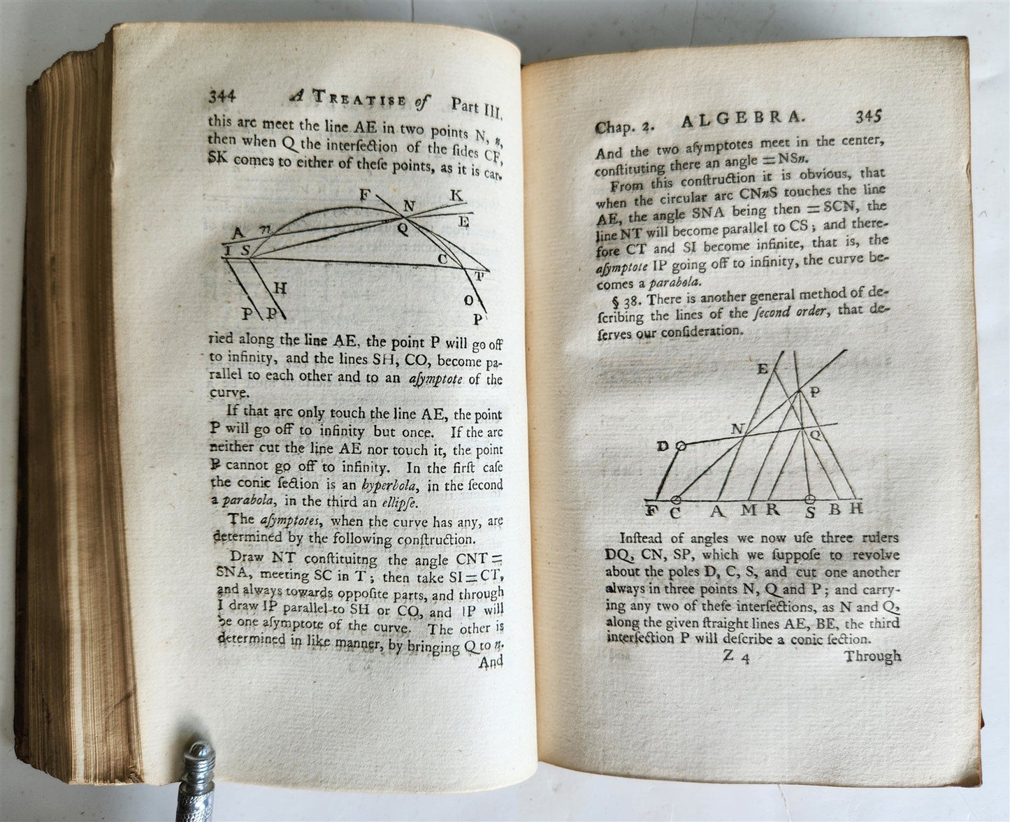 1771 Treatise of Algebra ILLUSTRATED antique in ENGLISH