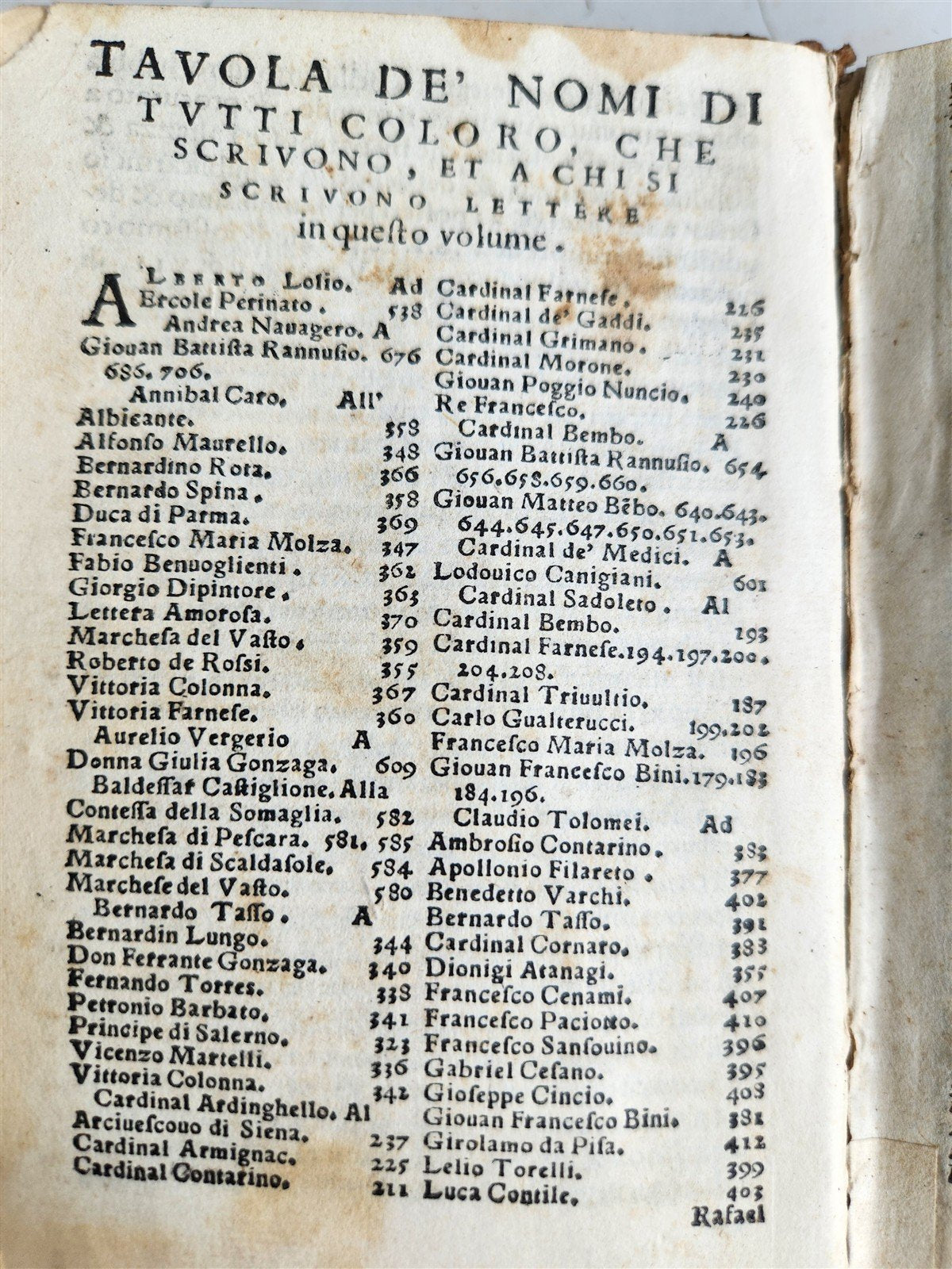 1564 LETTERE DI XIII. HUOMINI ILLUSTRI antique in ITALIAN 16th century