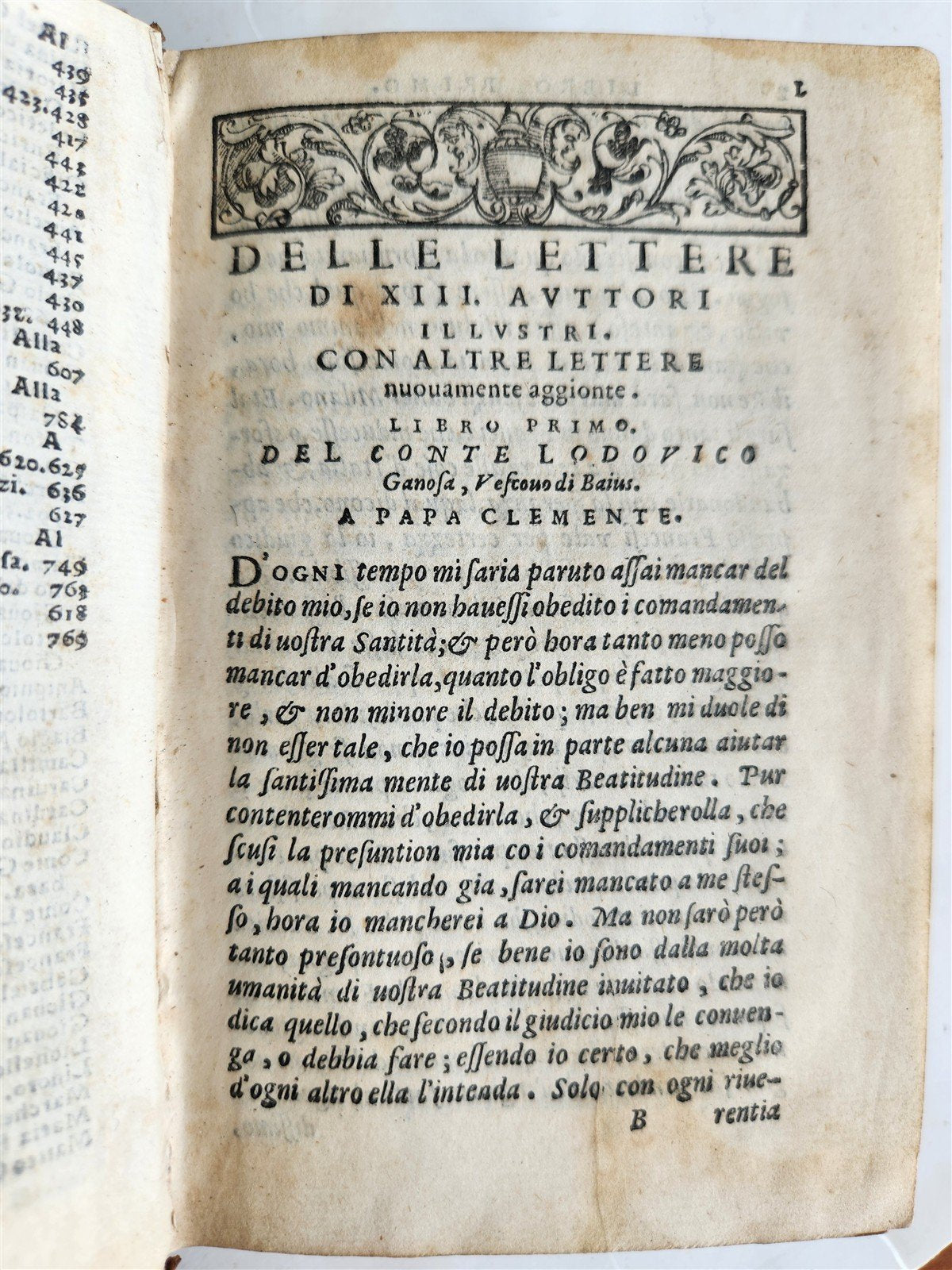 1564 LETTERE DI XIII. HUOMINI ILLUSTRI antique in ITALIAN 16th century